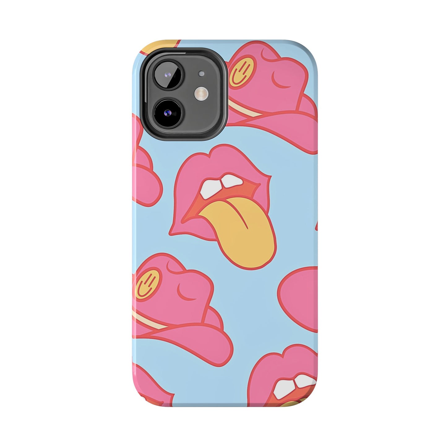 Preppy Cowboy Hat & Hot Lips Pattern (Version 1) Tough Phone Case | Aesthetic