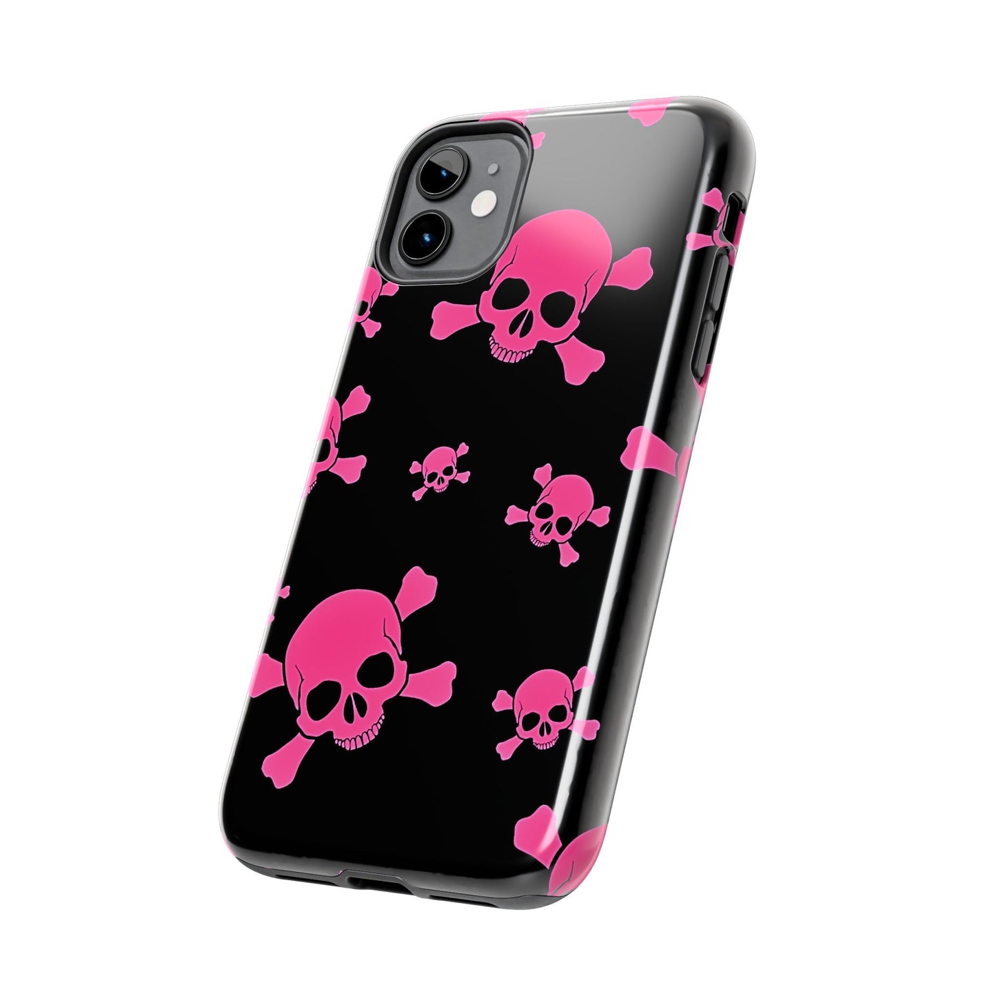 Pink Skull Emo Style Tough Phone Case | Aesthetic
