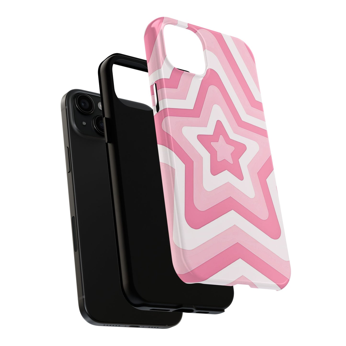 Pink Preppy Star Pattern Style Tough Phone Case | Aesthetic