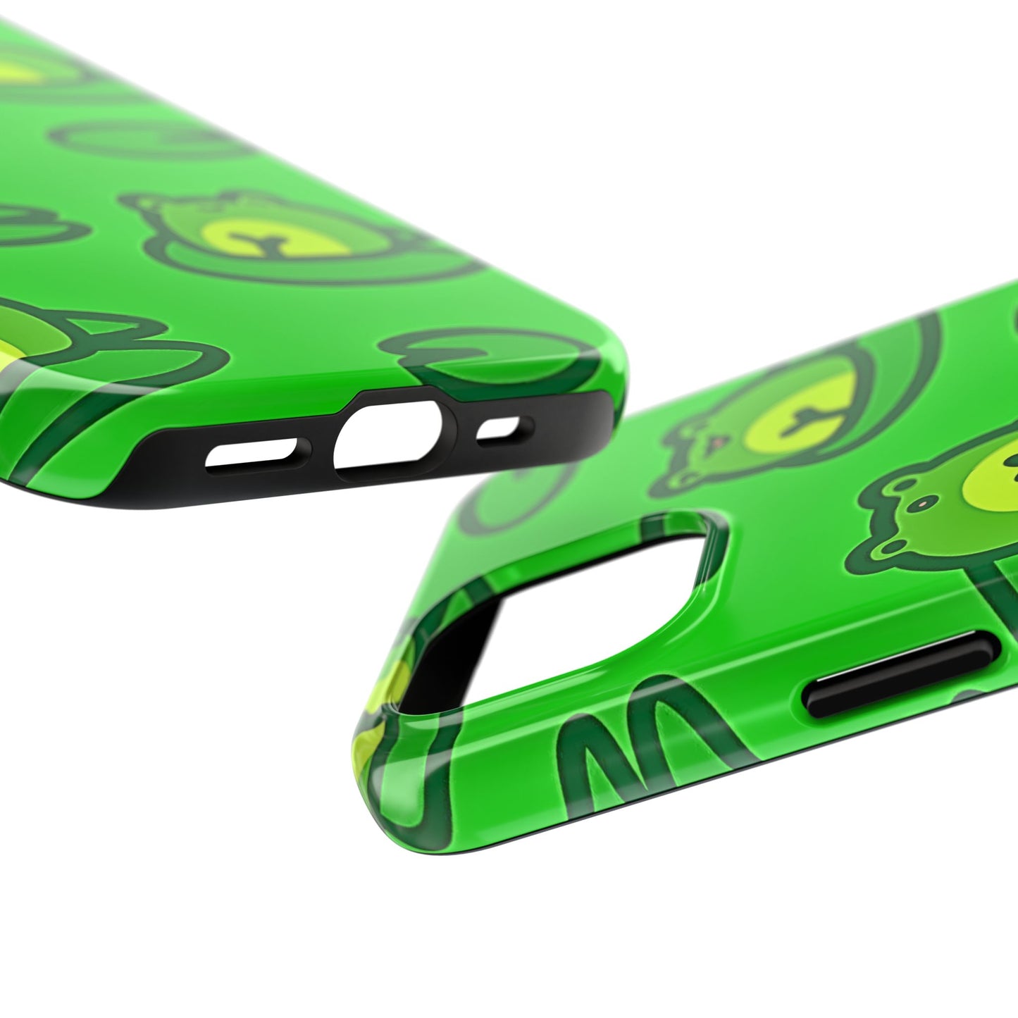 Cute Green Frogs Pattern Tough Phone Case | Animals