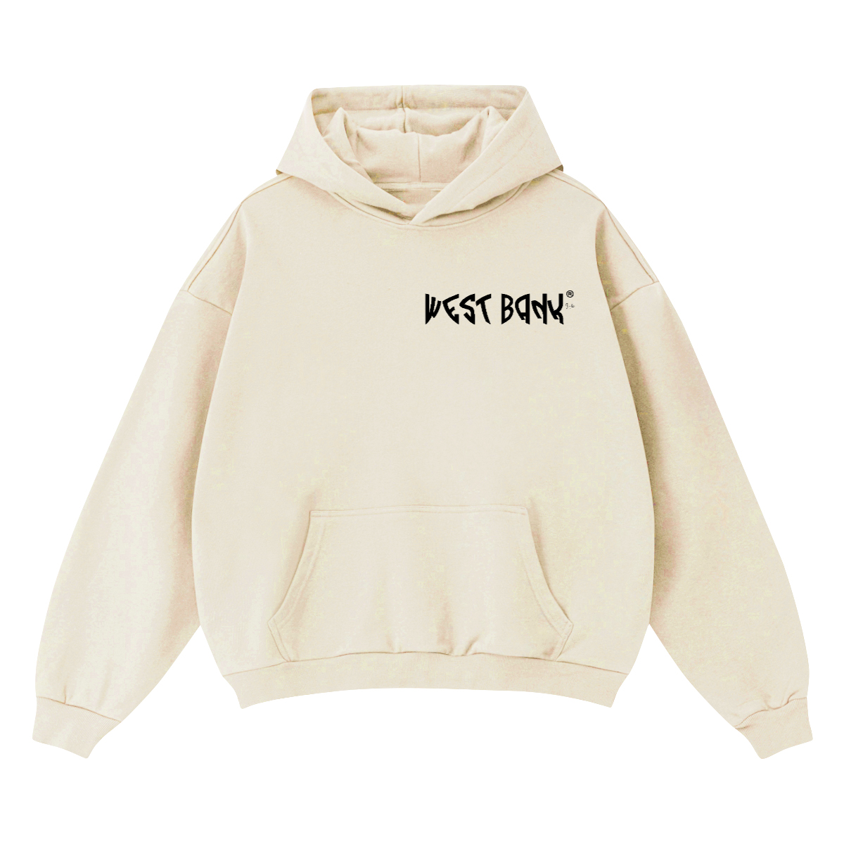 W.B West Bank Bunny Unisex Cropped Drop Shoulder Heavyweight Oversized Hoodie