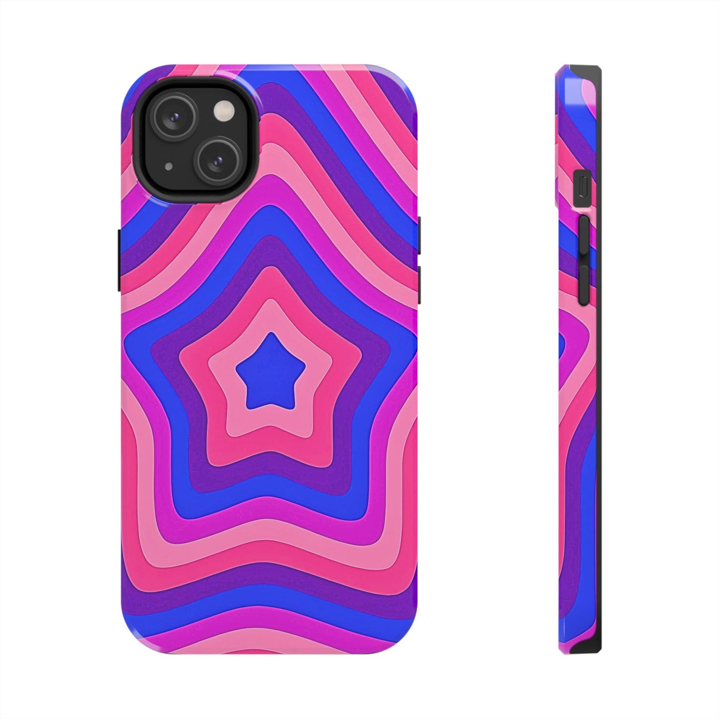 Funda resistente para teléfono con diseño de estrella retro | Estética