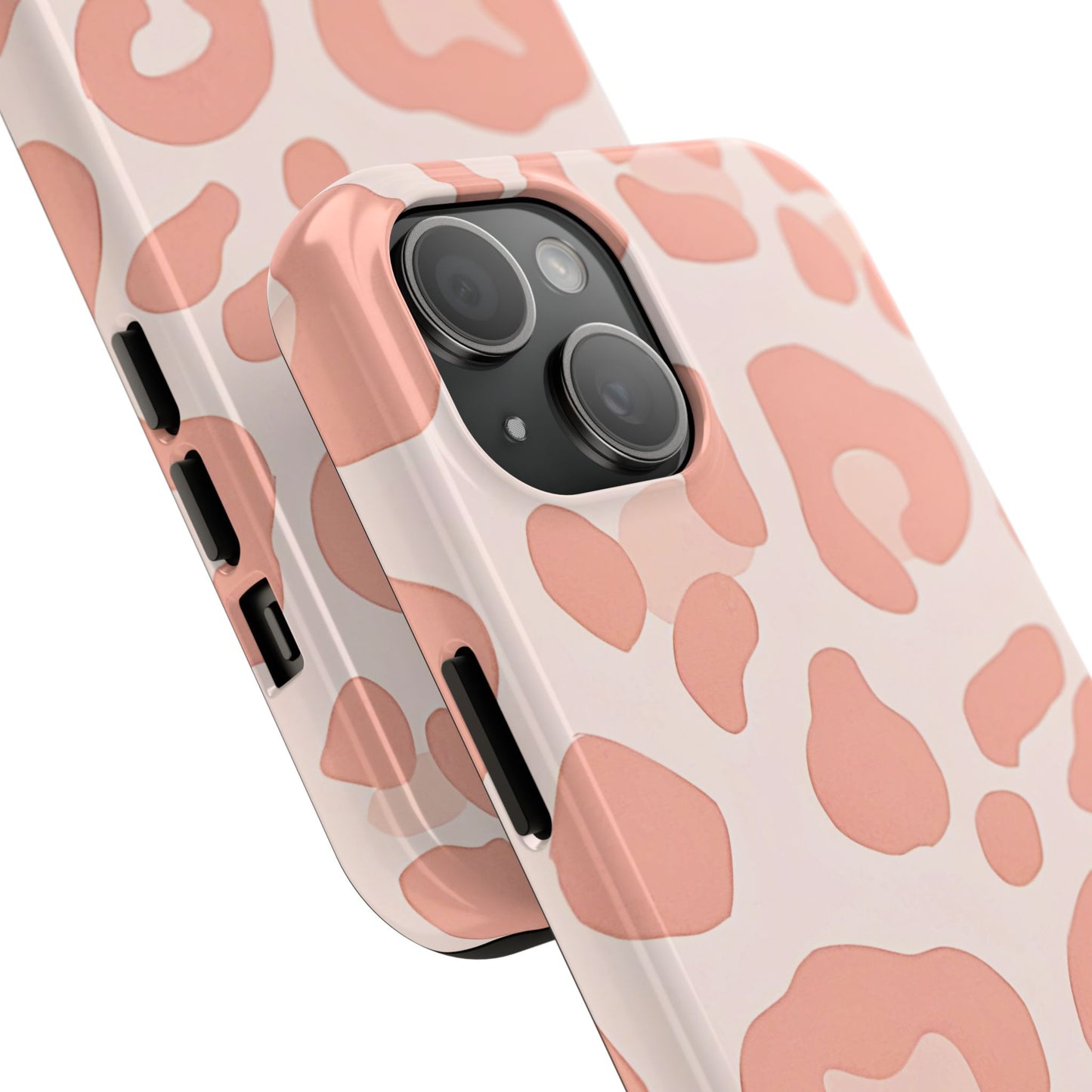 Funda resistente para teléfono con estampado de leopardo rosa preppy | Estética