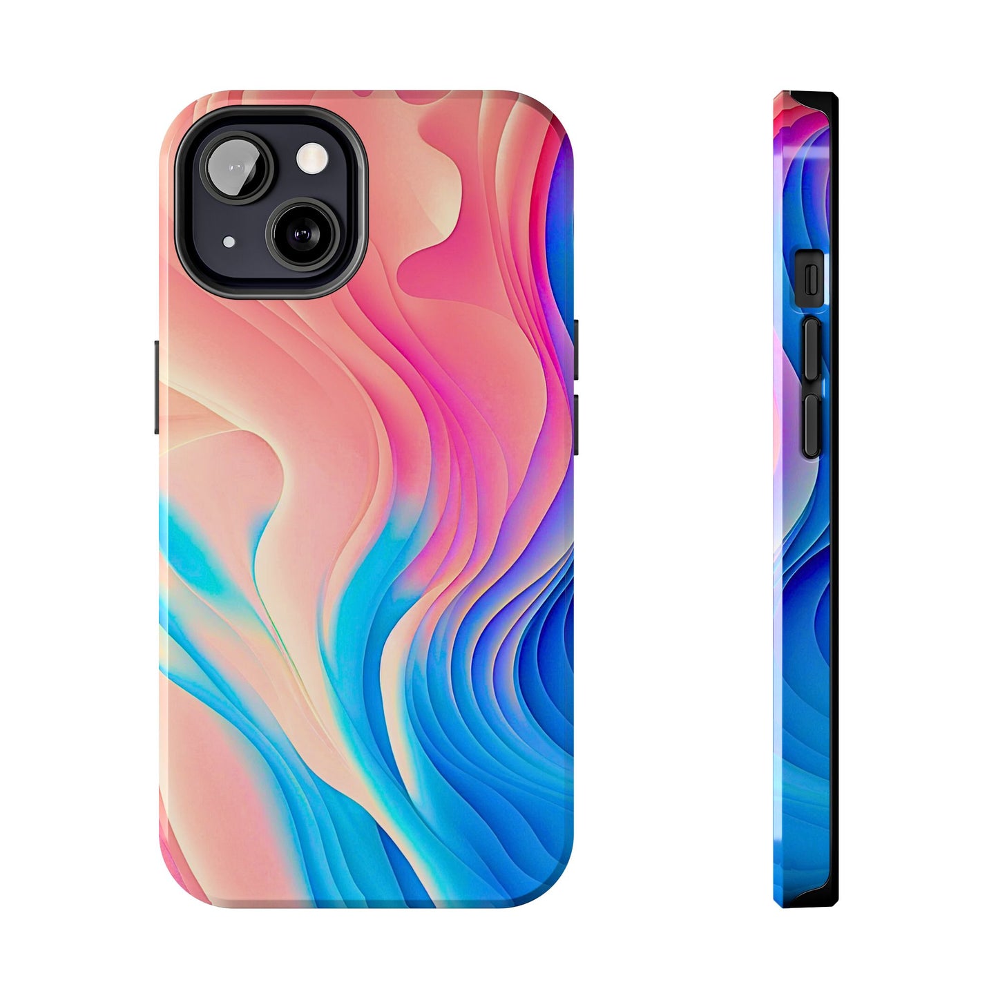 Abstract Pastel Waves Tough Phone Case | Aesthetic
