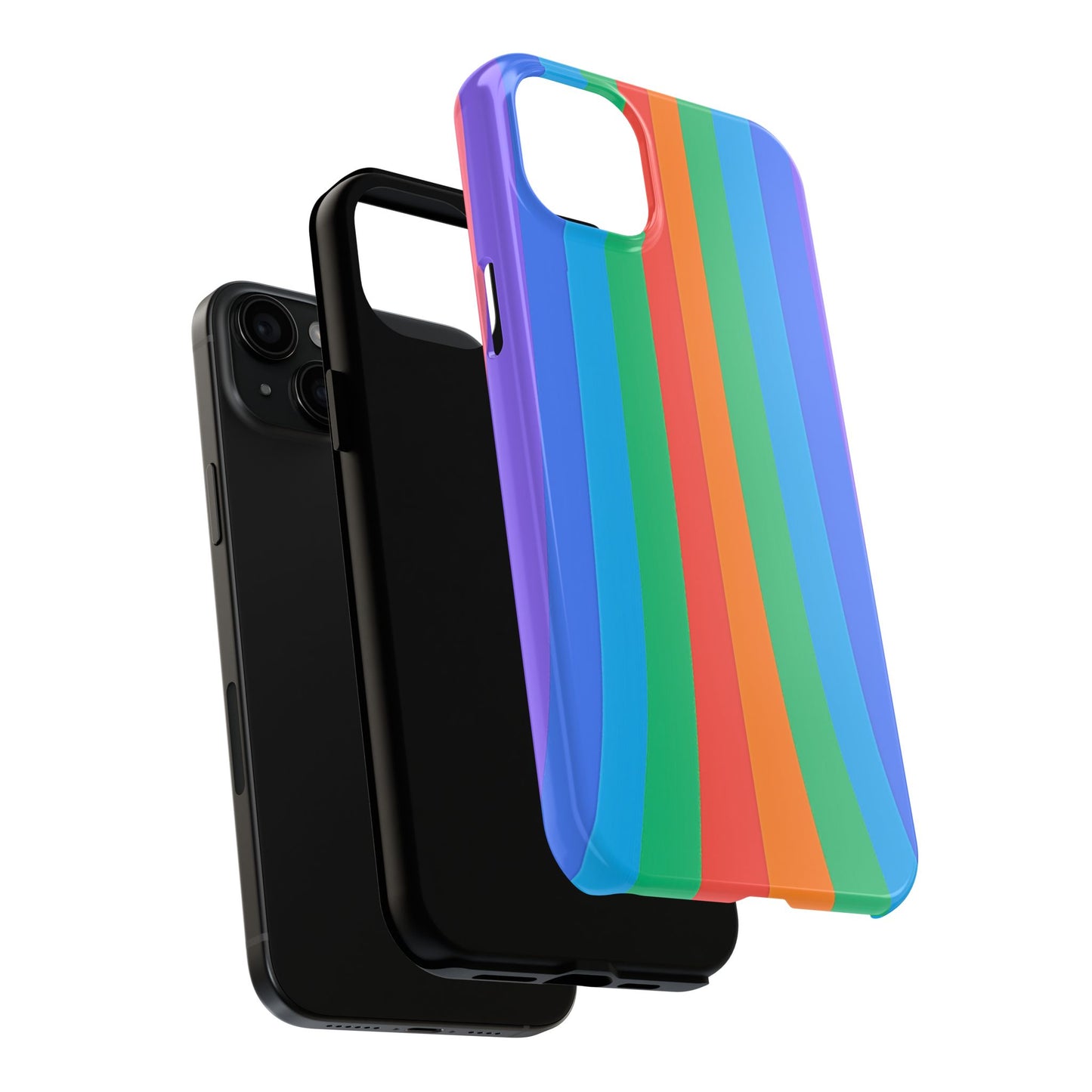 Funda resistente para teléfono con líneas de arcoíris hippies | Estética