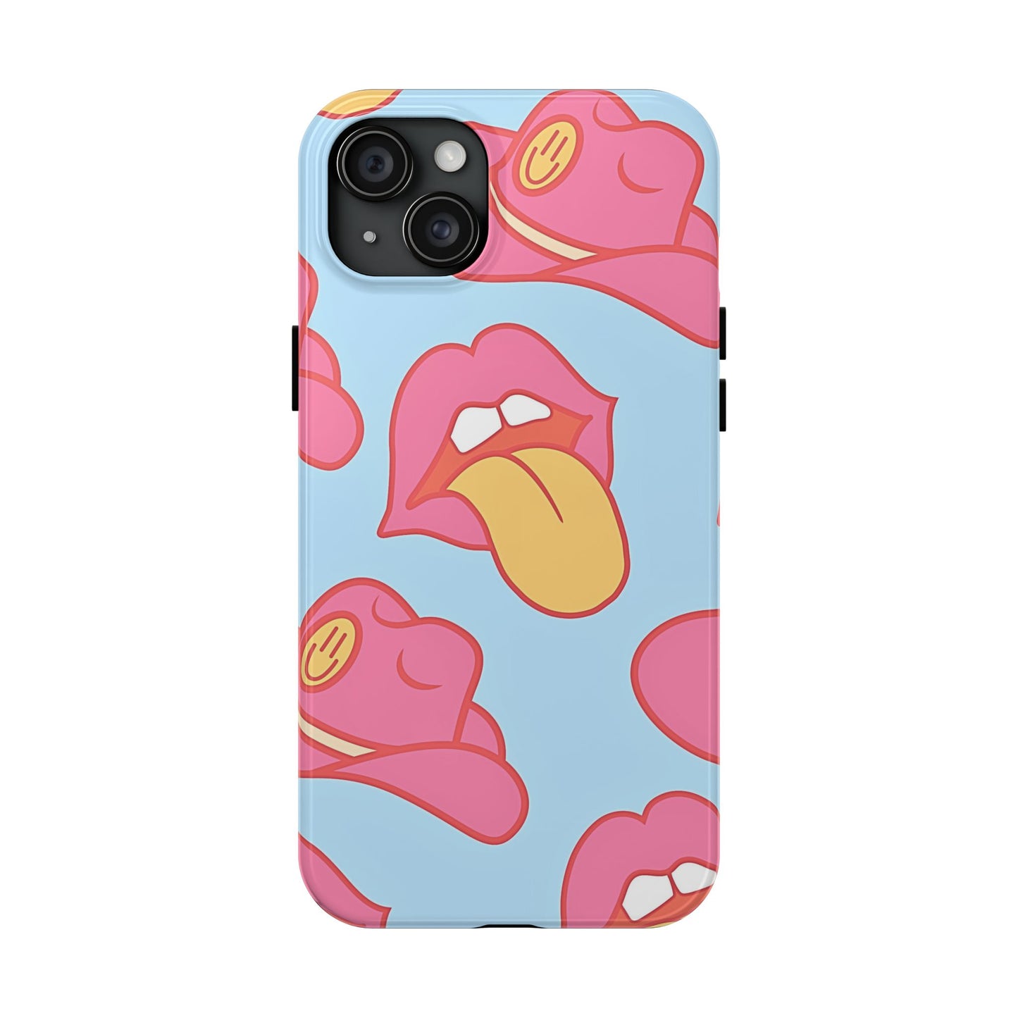 Preppy Cowboy Hat & Hot Lips Pattern (Version 1) Tough Phone Case | Aesthetic