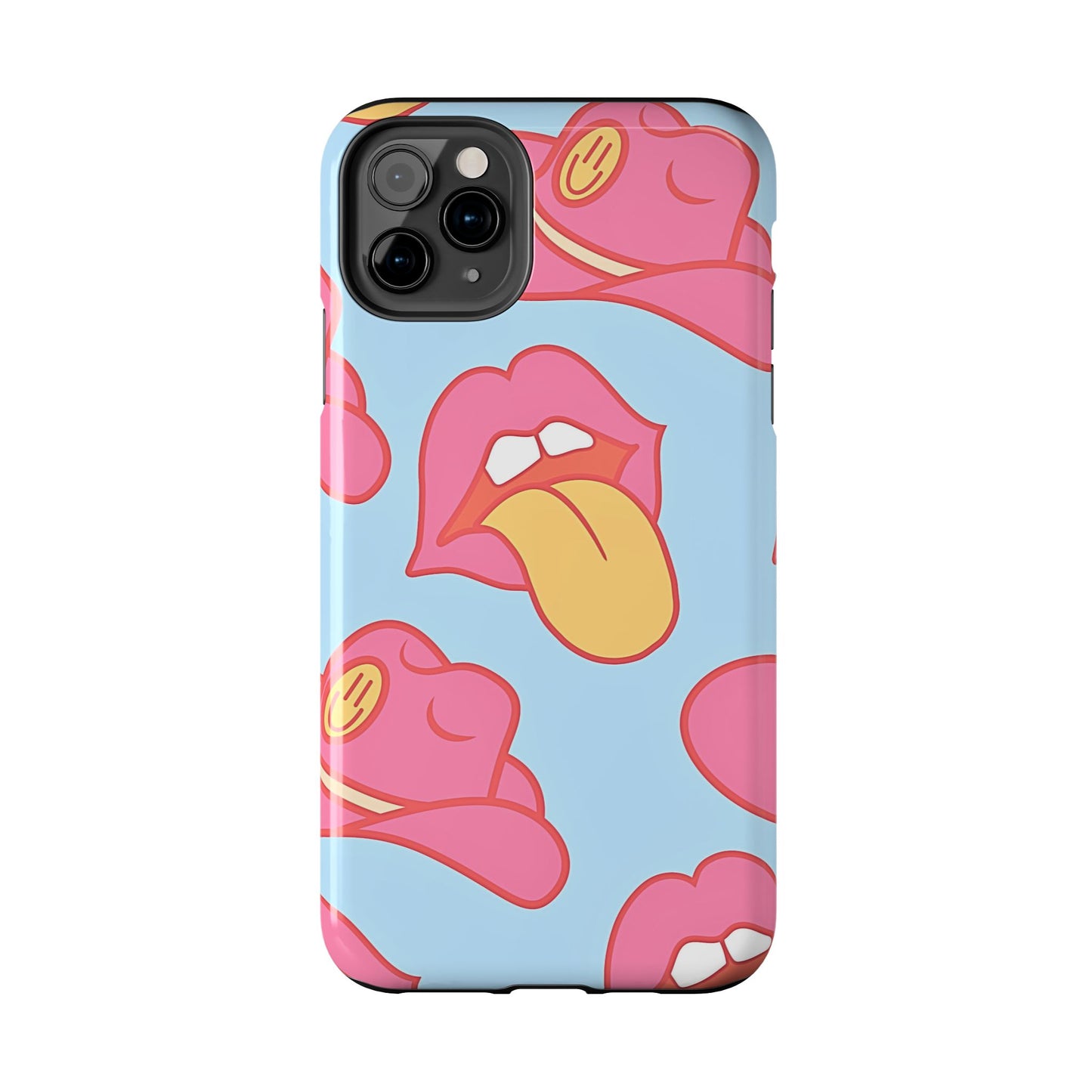 Preppy Cowboy Hat & Hot Lips Pattern (Version 1) Tough Phone Case | Aesthetic