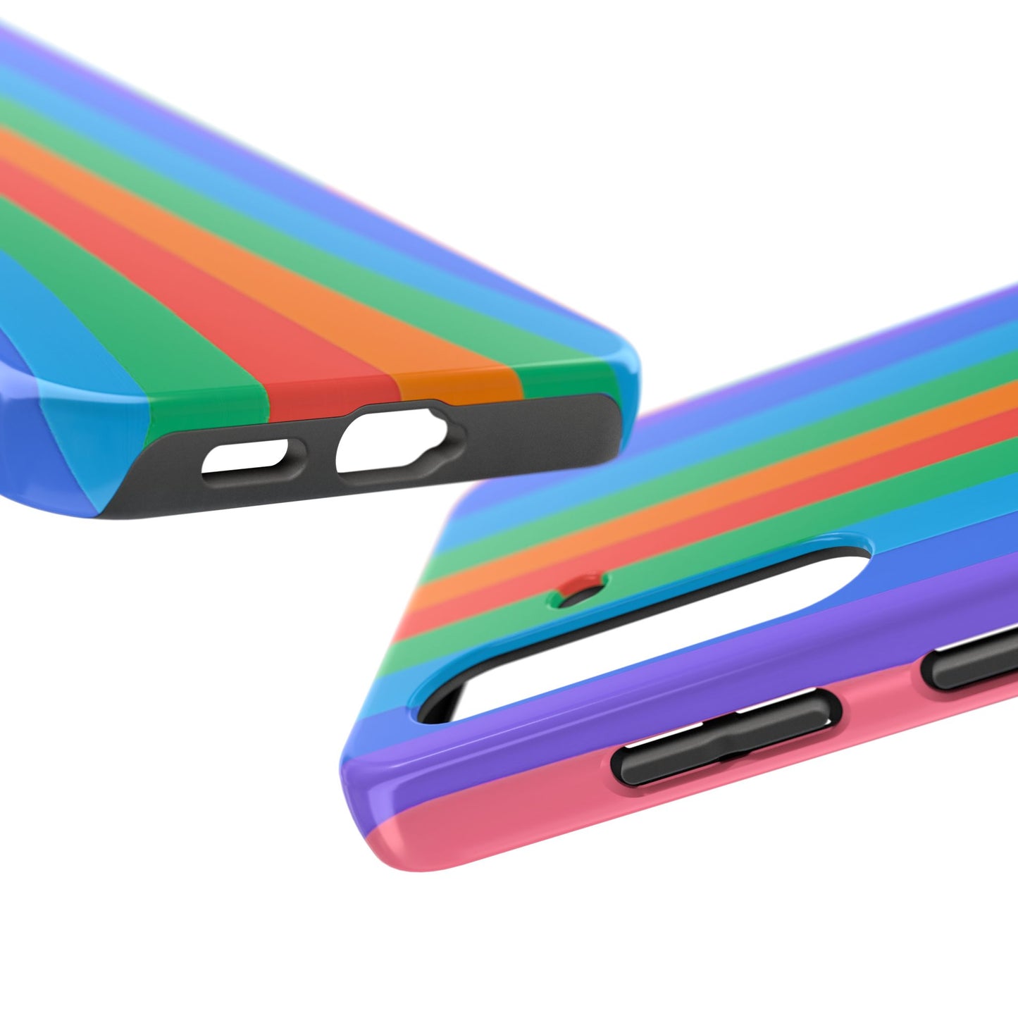 Funda resistente para teléfono con líneas de arcoíris hippies | Estética