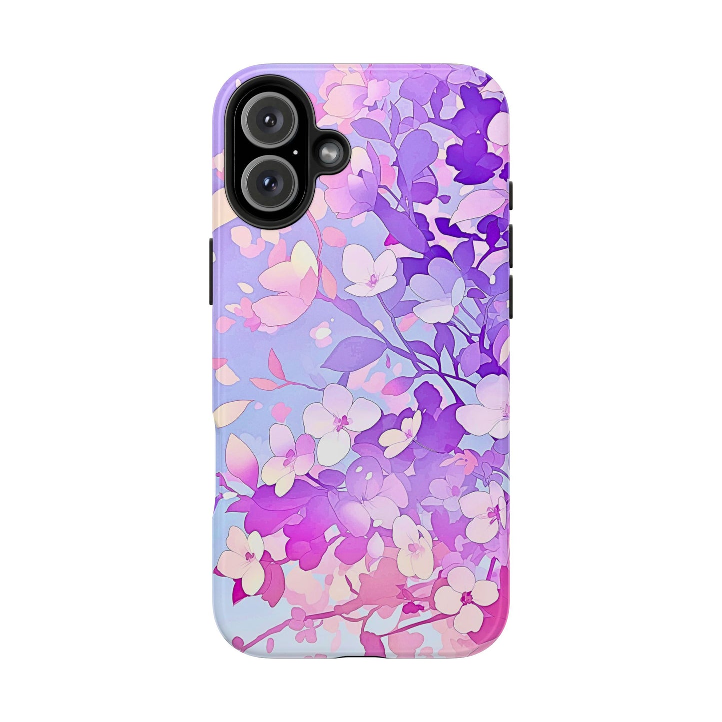 Funda resistente para teléfono con delicados estampados florales en tonos pastel | Estética