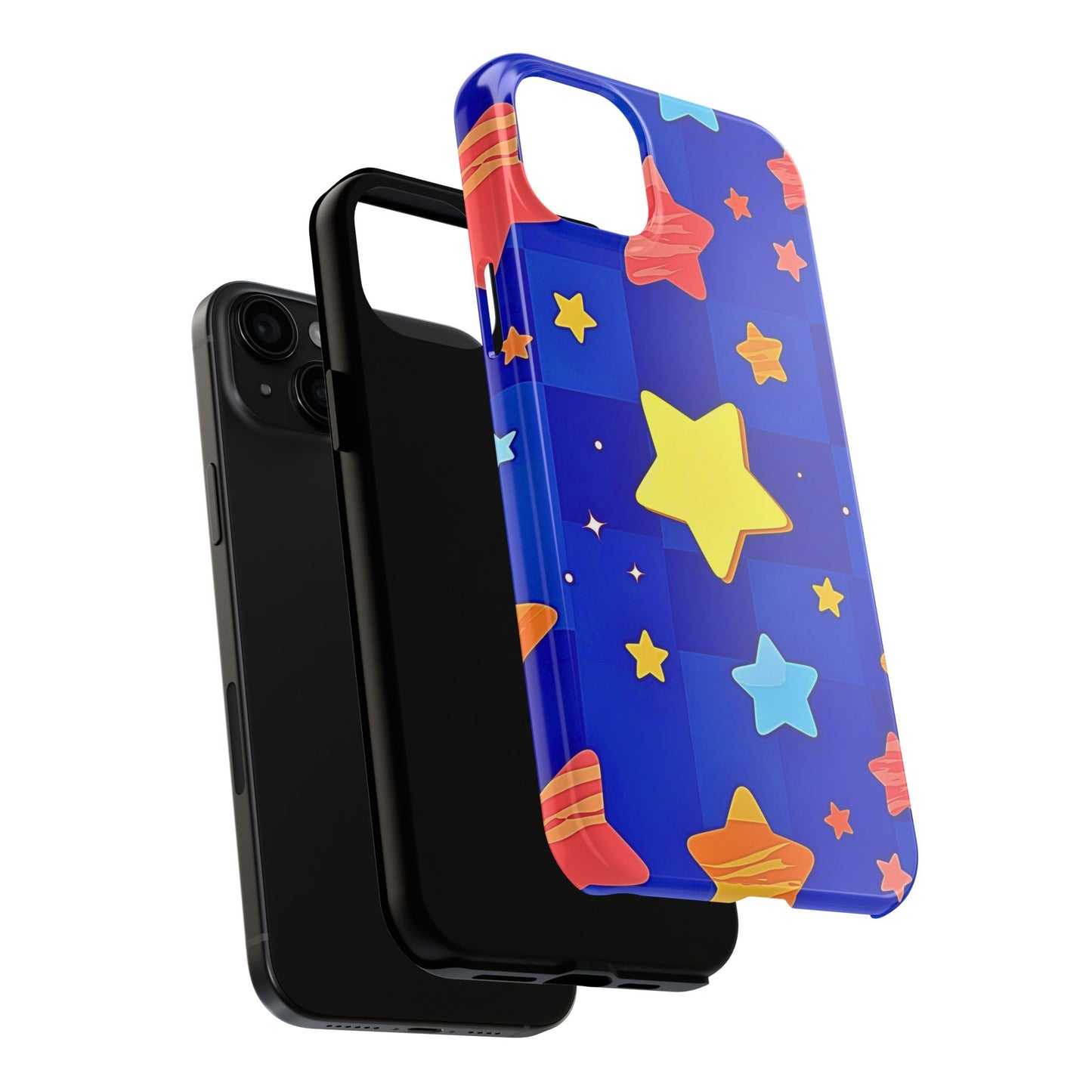 Vibrant Preppy Stars Pattern Tough Phone Case | Aesthetic