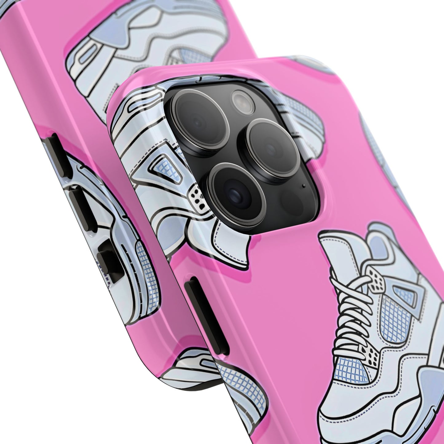 Funda resistente para teléfono con diseño de zapatillas Jordan 4 blancas | Estética
