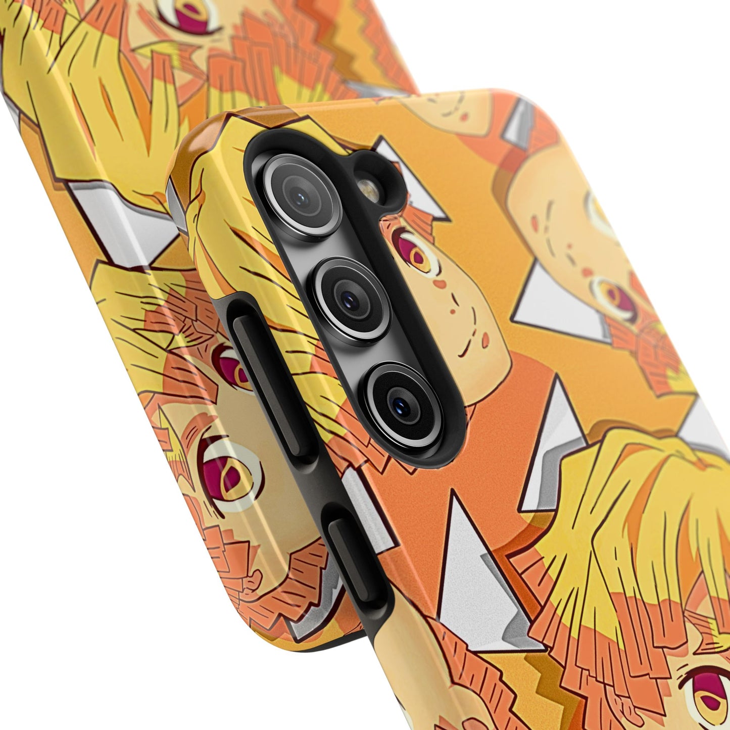 Zenitsu Agatsuma Haori Head Pattern Tough Phone Case | Anime - Demon Slayer