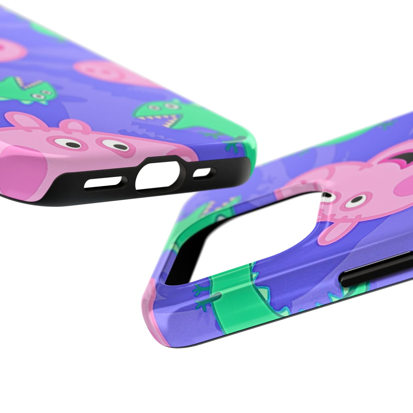 Funda rígida para móvil con diseño de dinosaurios de Peppa Pig y George | Dibujos animados - Peppa Pig