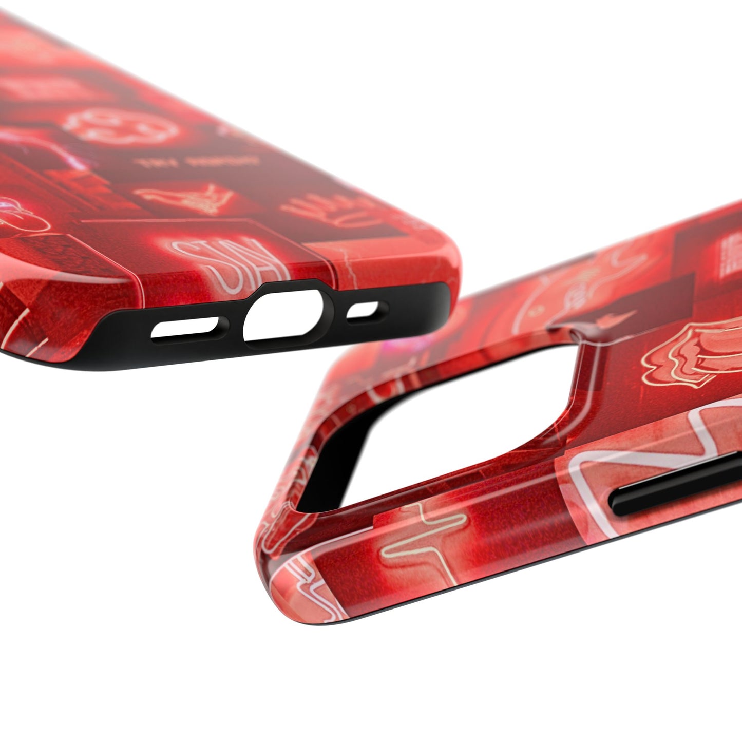 Red Neon Style Tough Phone Case | Aesthetic
