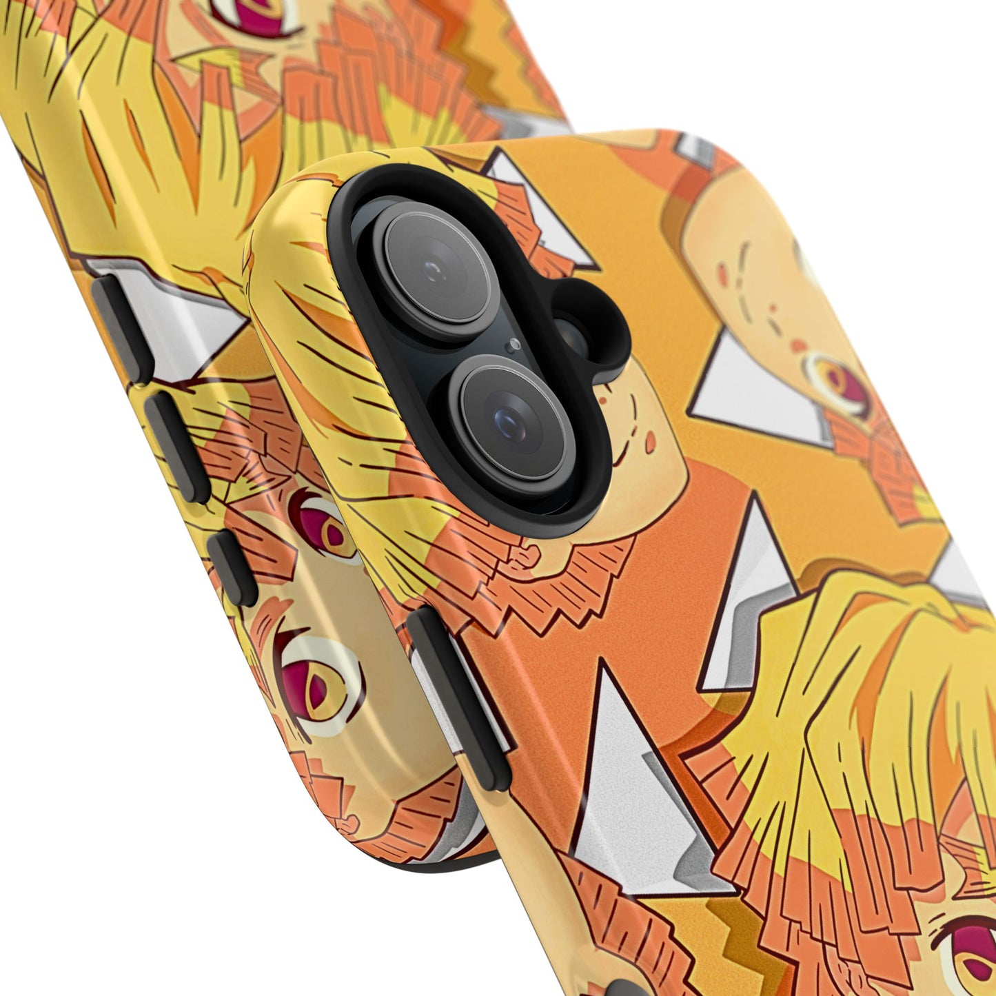 Zenitsu Agatsuma Haori Head Pattern Tough Phone Case | Anime - Demon Slayer