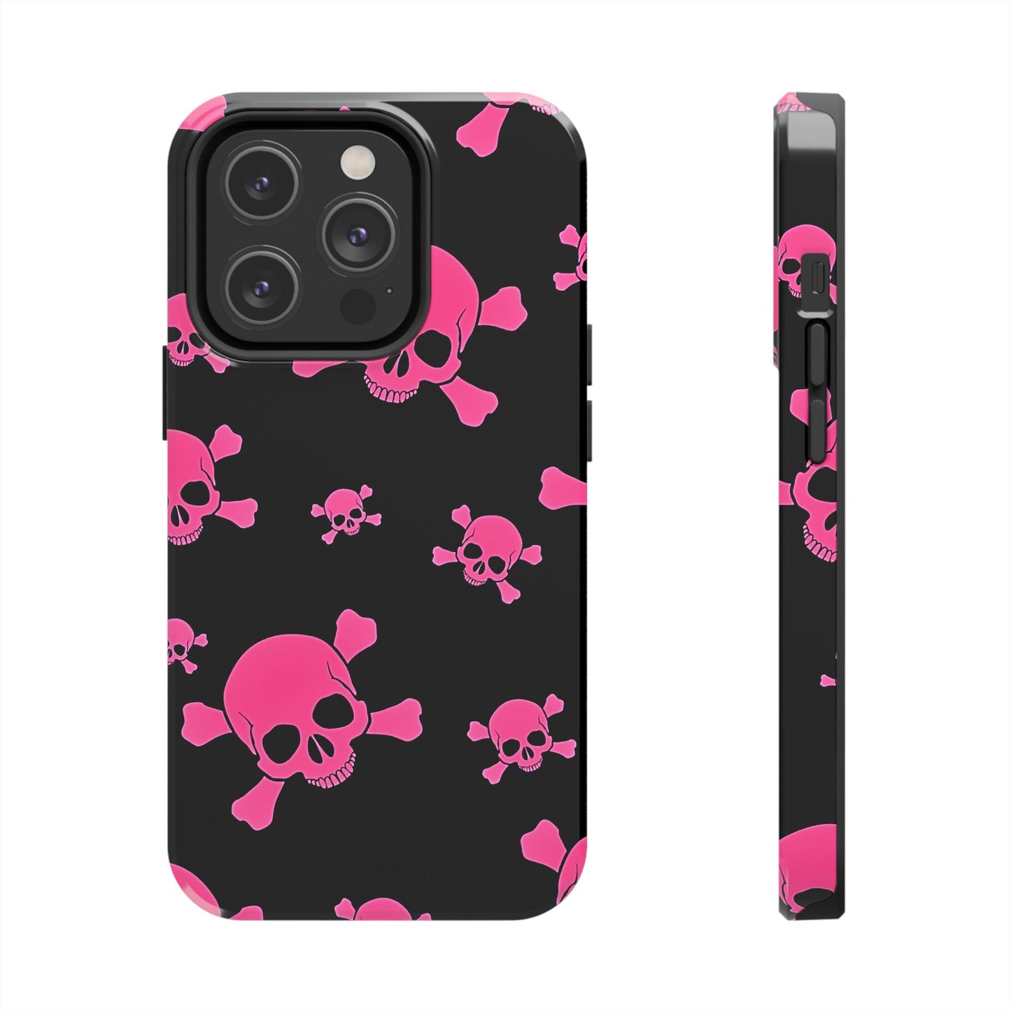 Pink Skull Emo Style Tough Phone Case | Aesthetic