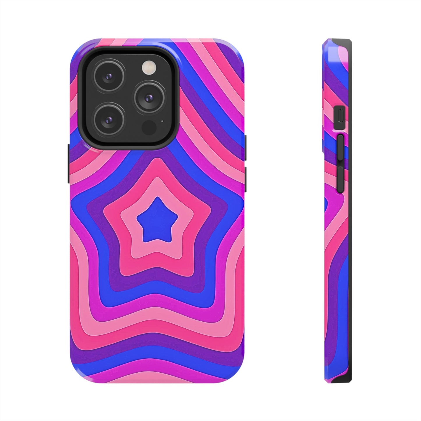 Funda resistente para teléfono con diseño de estrella retro | Estética