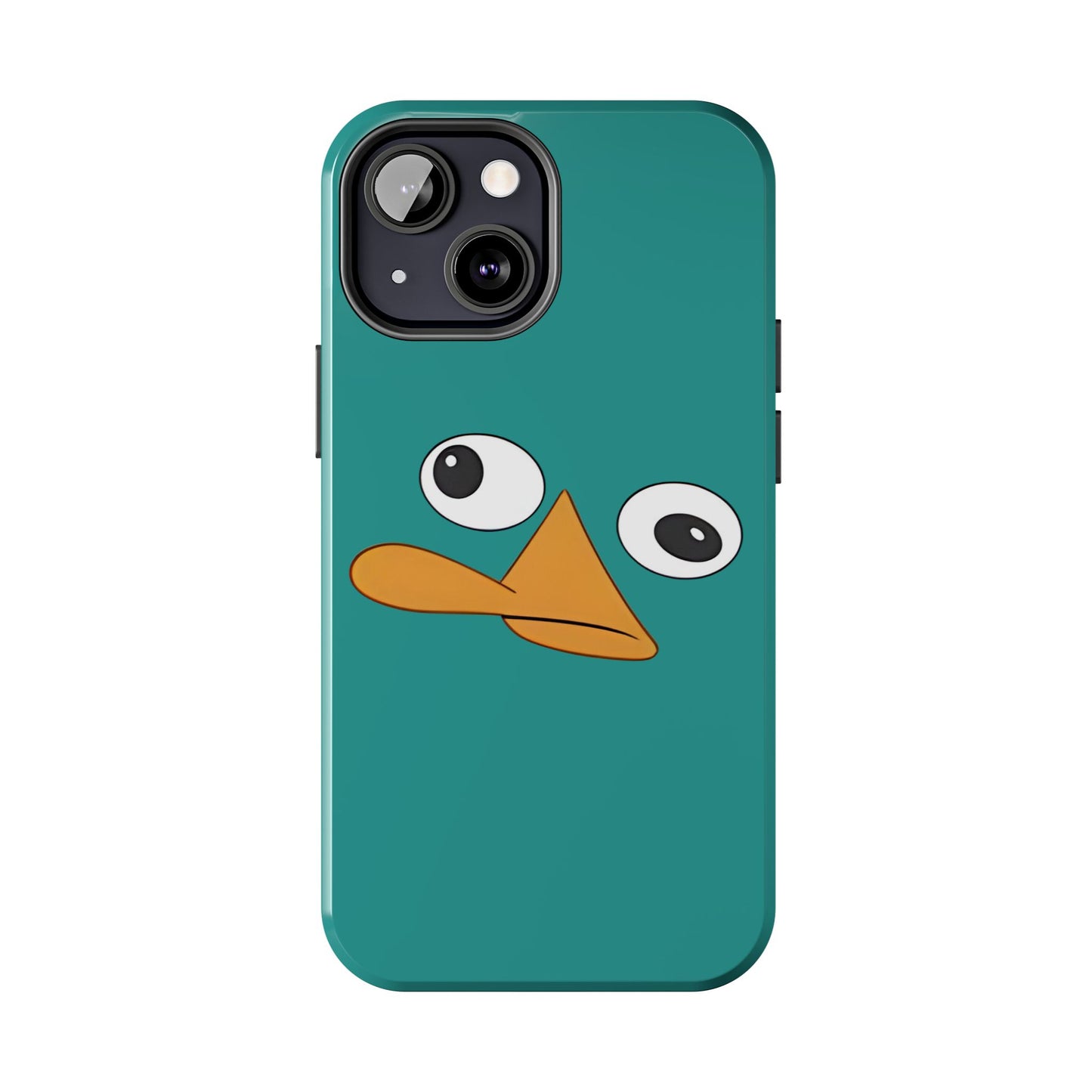 Phineas and Ferb Perry Platypus Eyes Teal Expression Tough Phone Case | Cartoon