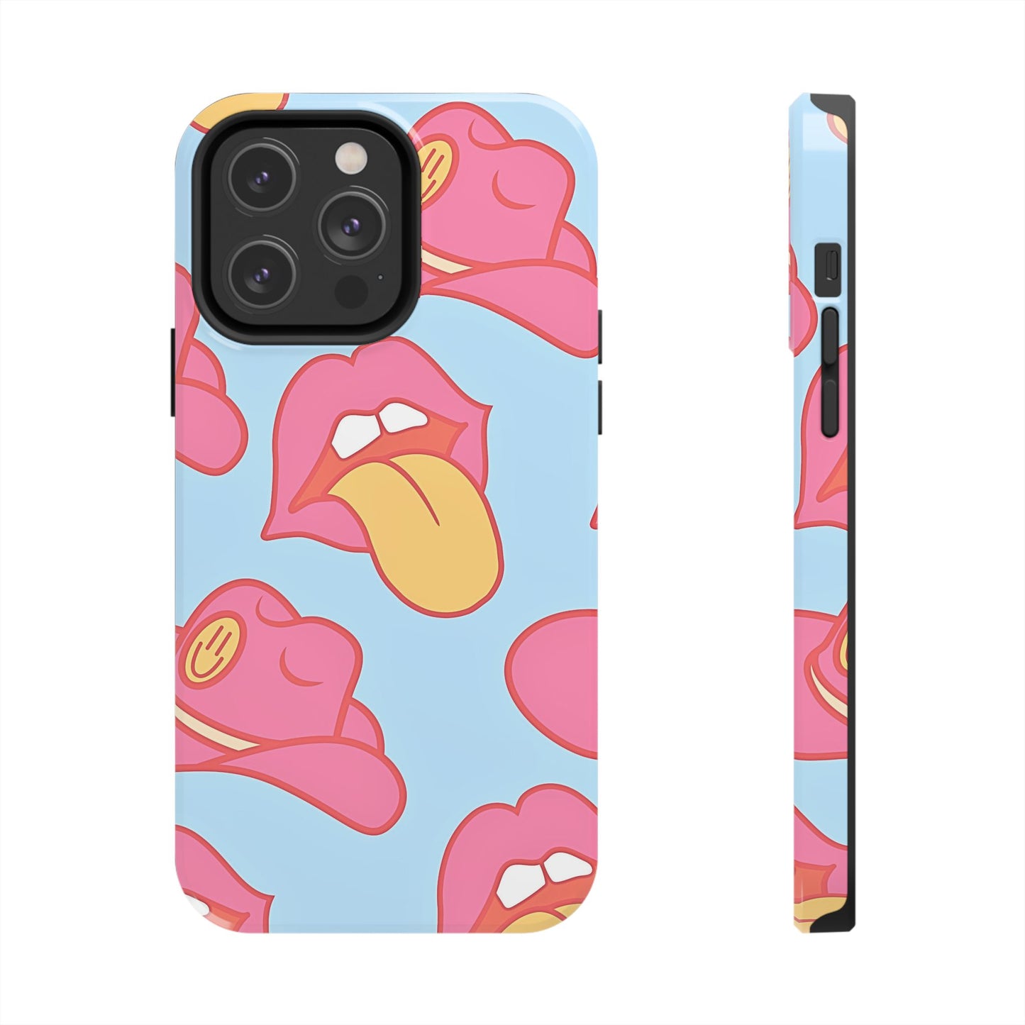 Preppy Cowboy Hat & Hot Lips Pattern (Version 1) Tough Phone Case | Aesthetic