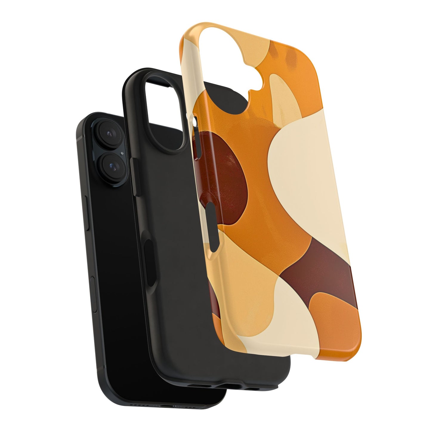 Funda/Cubierta resistente para teléfono con diseño en beige y marrón Earth Harmony | Estética