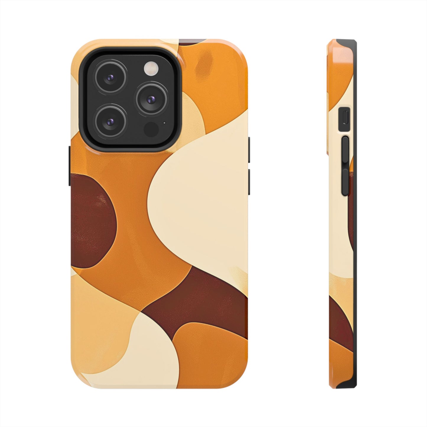 Funda/Cubierta resistente para teléfono con diseño en beige y marrón Earth Harmony | Estética