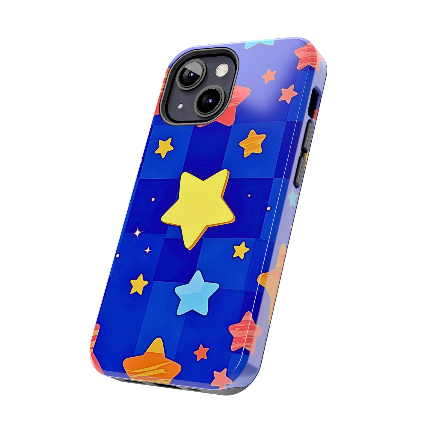 Vibrant Preppy Stars Pattern Tough Phone Case | Aesthetic