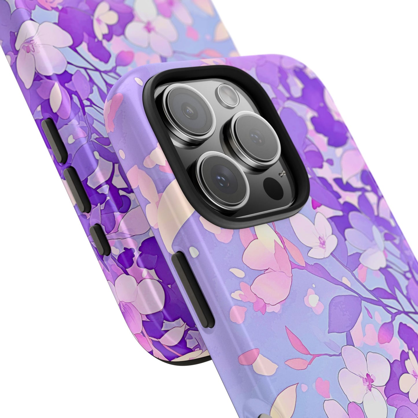 Funda resistente para teléfono con delicados estampados florales en tonos pastel | Estética
