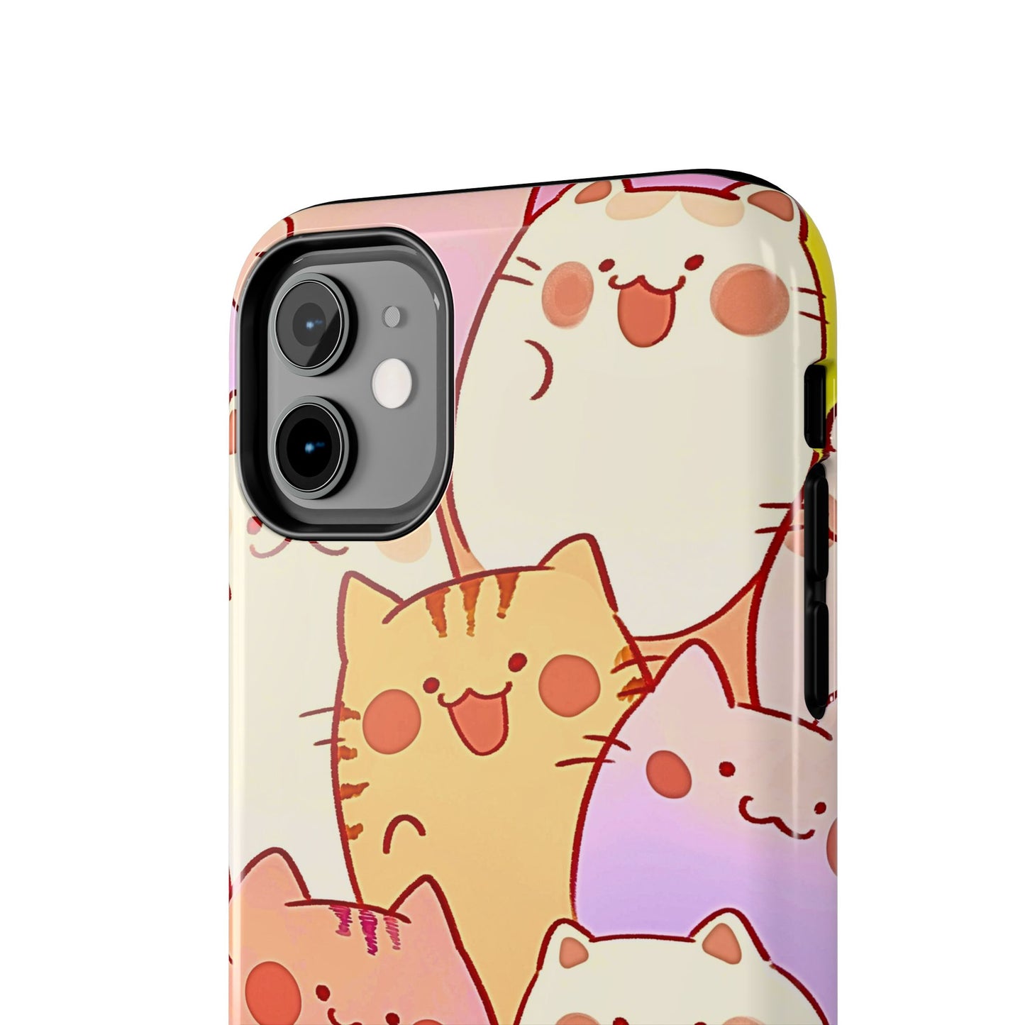 Kawaii Chubby Adorable Cats Tough Phone Case | Animals