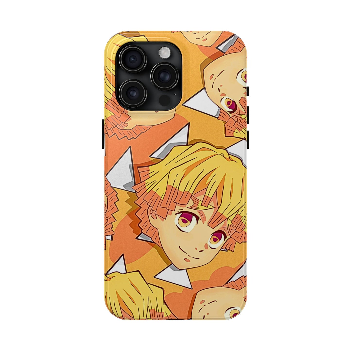Zenitsu Agatsuma Haori Head Pattern Tough Phone Case | Anime - Demon Slayer
