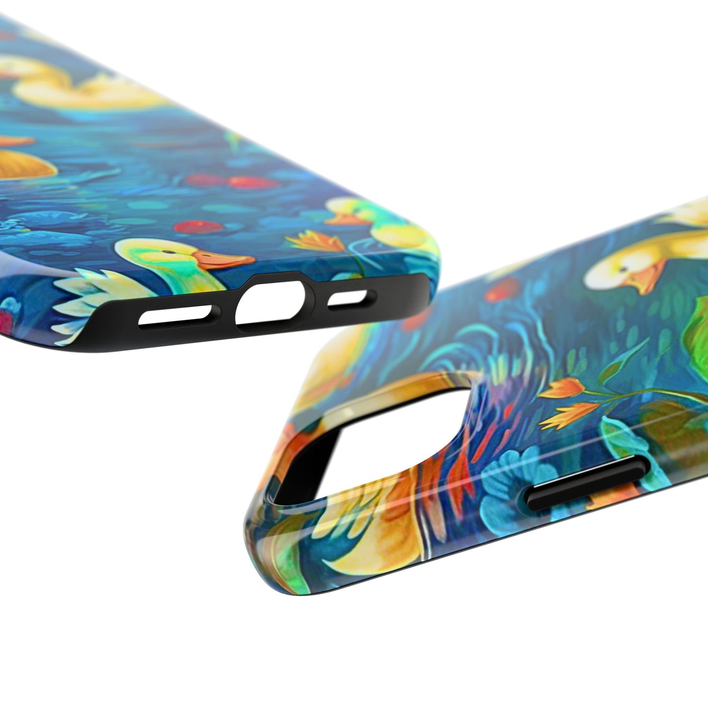 Ducks in the Pond Pattern Style Tough Phone Case | Animals
