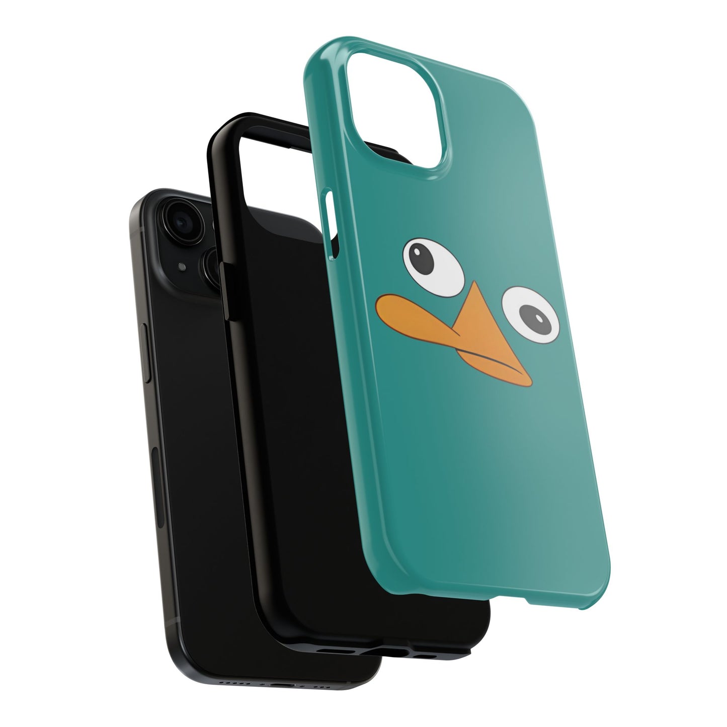 Phineas and Ferb Perry Platypus Eyes Teal Expression Tough Phone Case | Cartoon