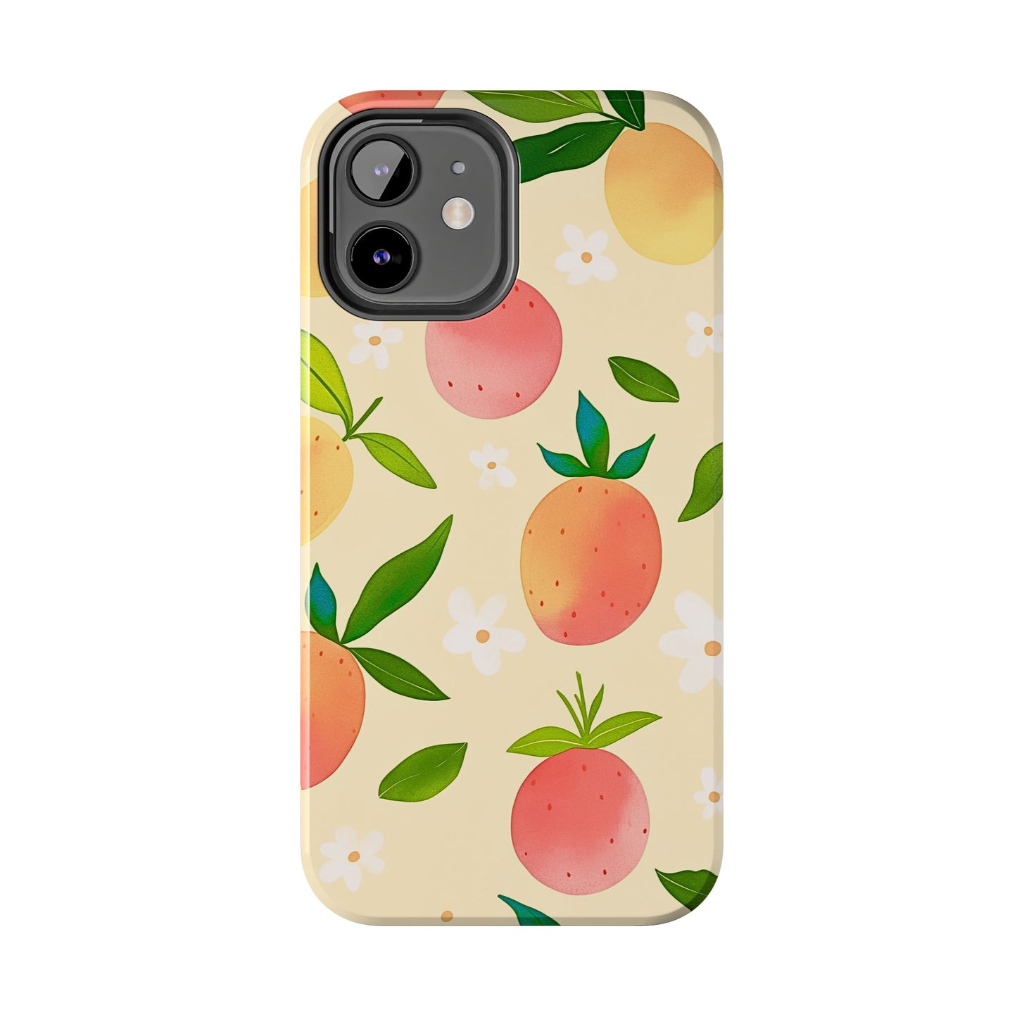 Mango Orange Fruit Pattern Tough Phone Case | Aesthetic