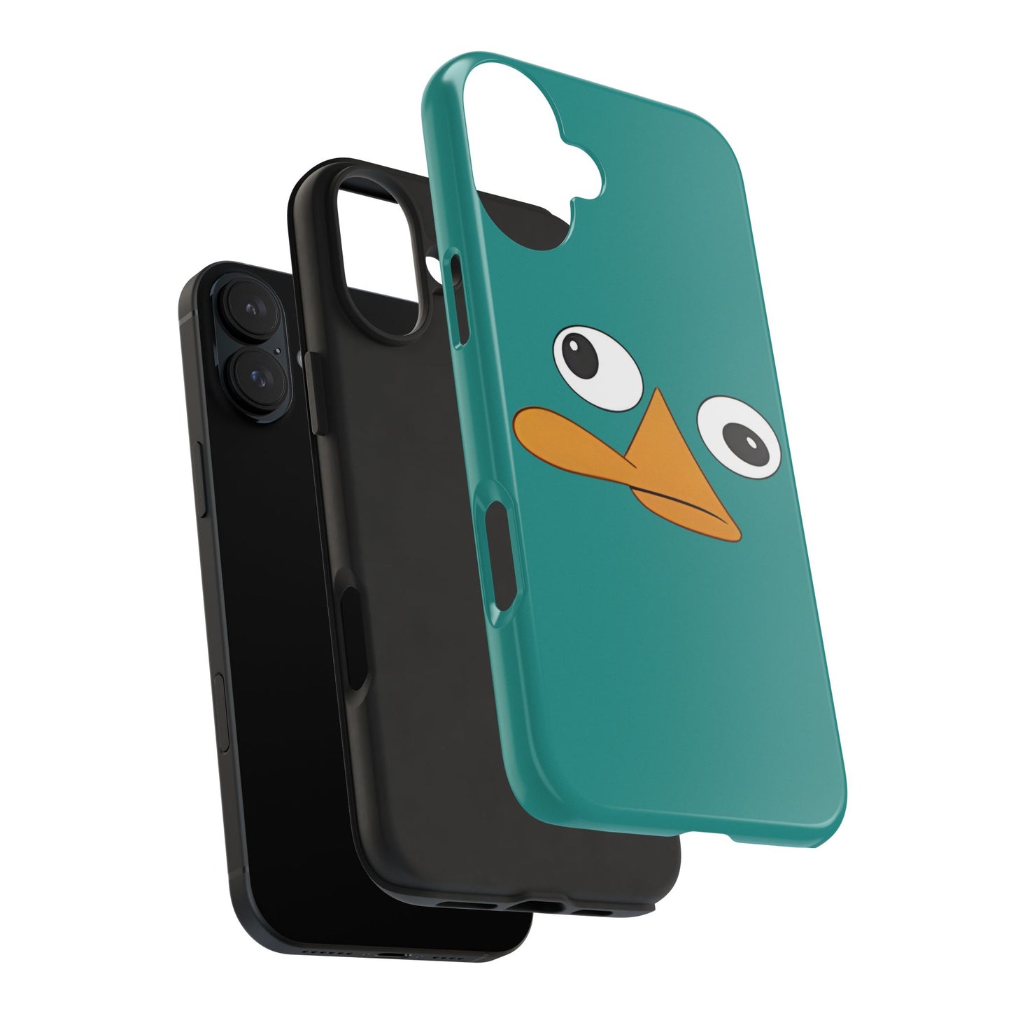 Phineas and Ferb Perry Platypus Eyes Teal Expression Tough Phone Case | Cartoon