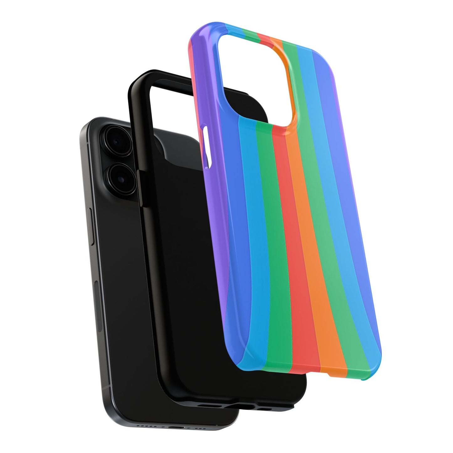 Funda resistente para teléfono con líneas de arcoíris hippies | Estética
