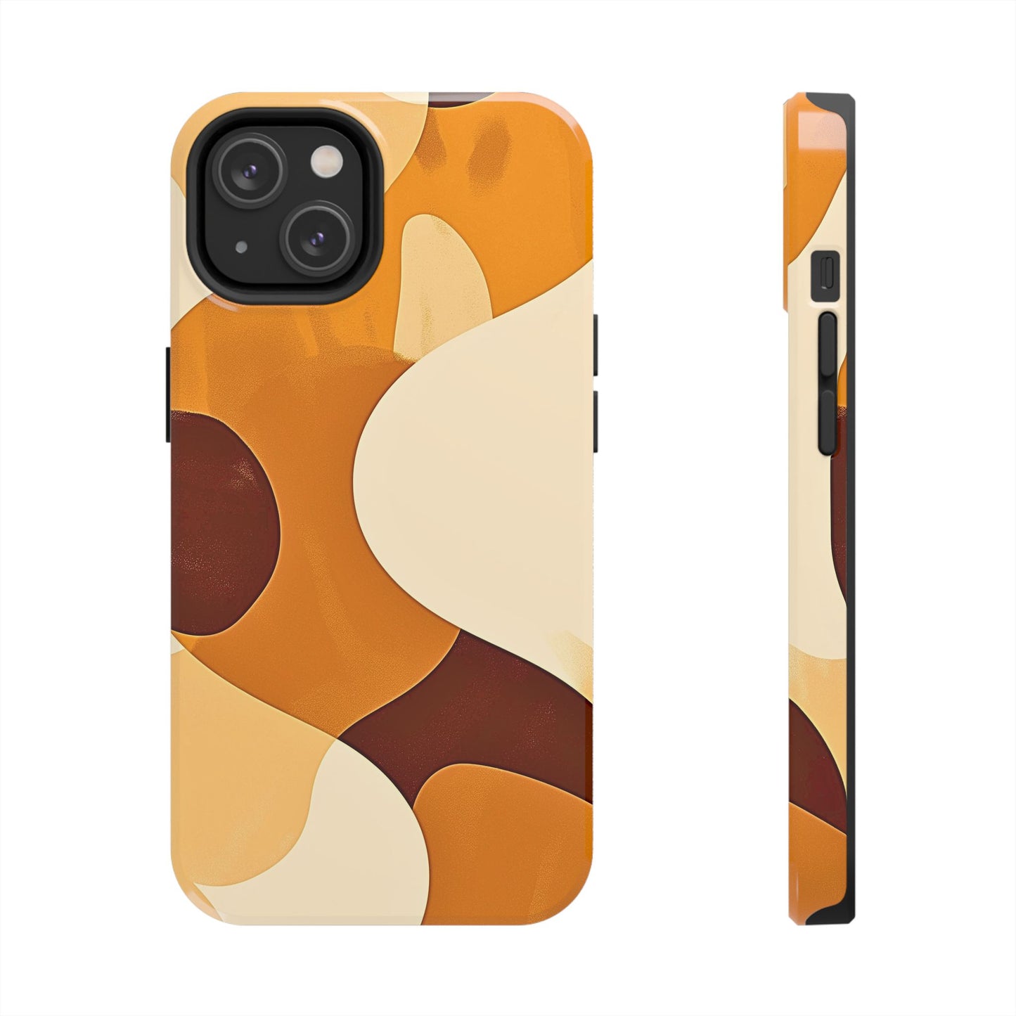 Funda/Cubierta resistente para teléfono con diseño en beige y marrón Earth Harmony | Estética