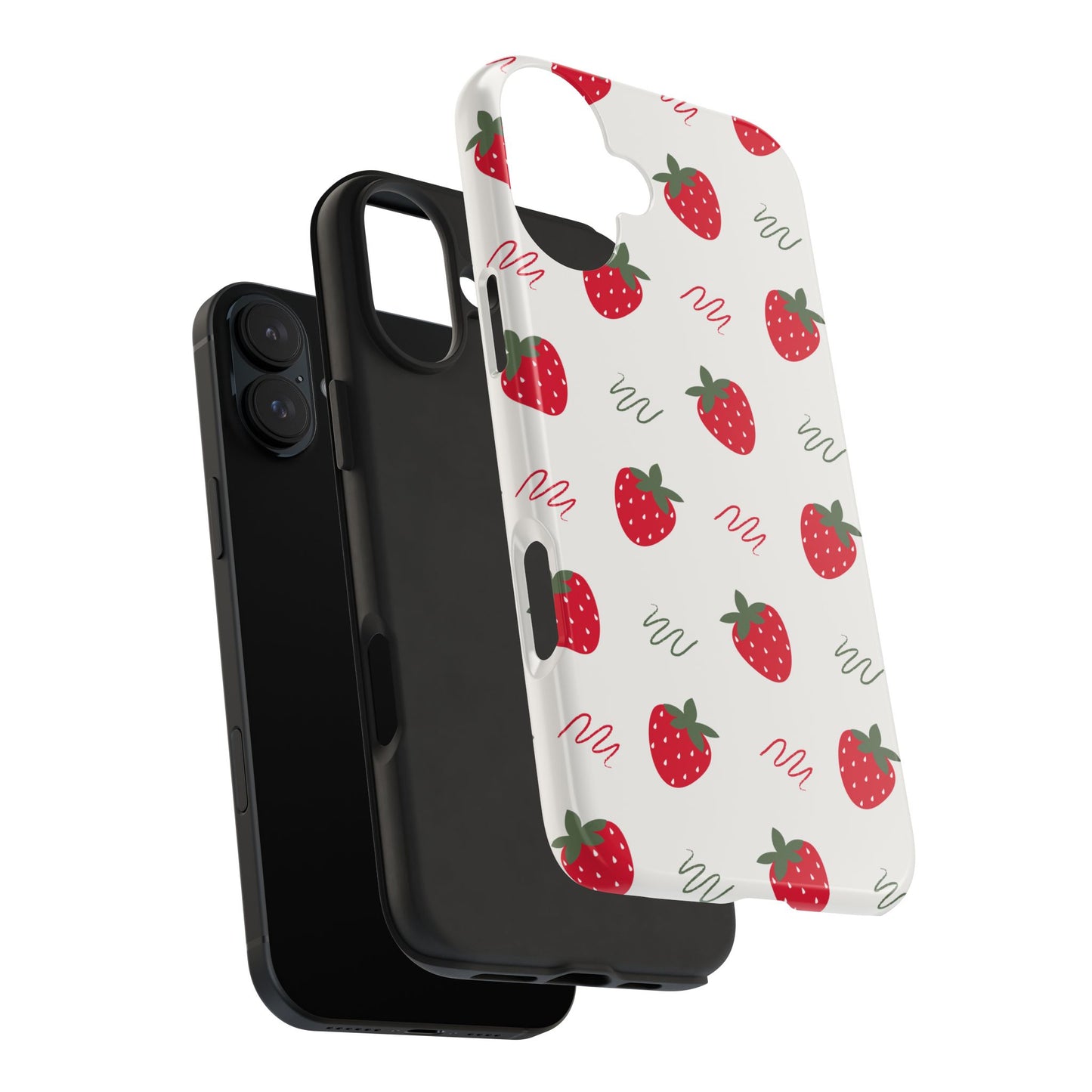 Strawberry Doodle Delight Tough Phone Case | Food