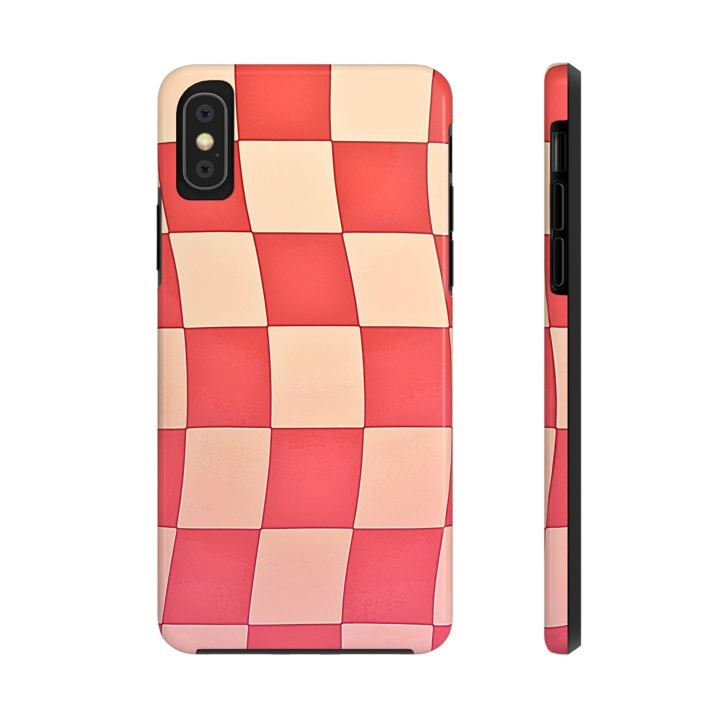 Preppy Checkered Pink Tough Phone Case | Aesthetic