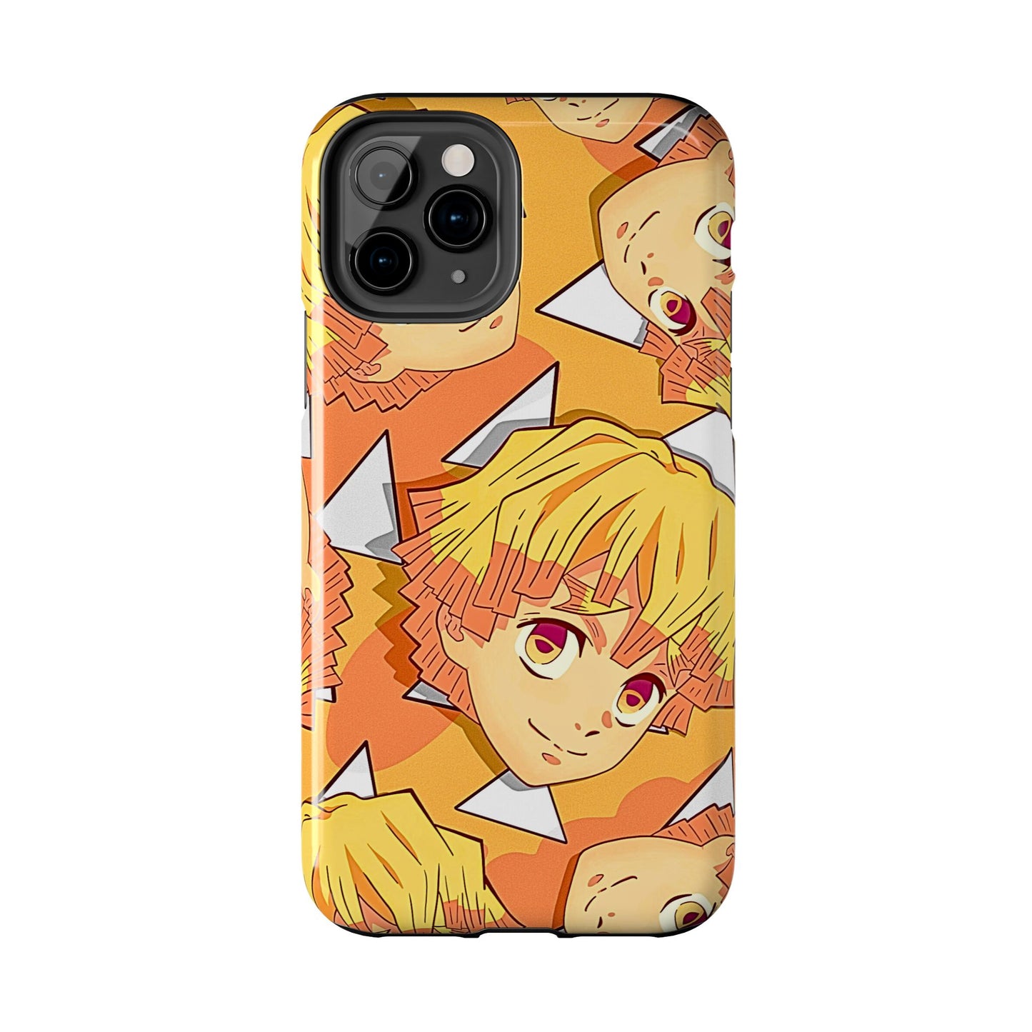 Zenitsu Agatsuma Haori Head Pattern Tough Phone Case | Anime - Demon Slayer