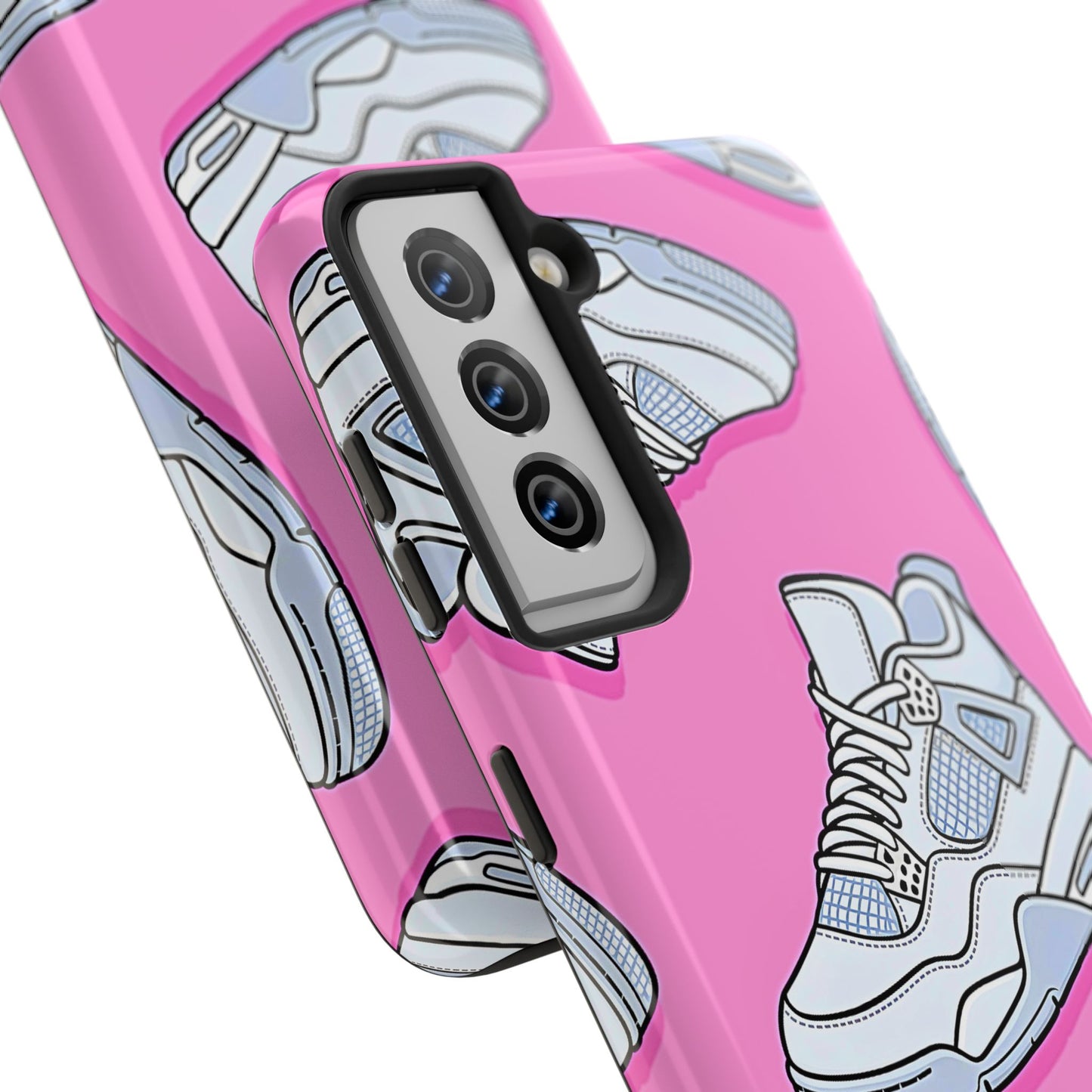 Funda resistente para teléfono con diseño de zapatillas Jordan 4 blancas | Estética