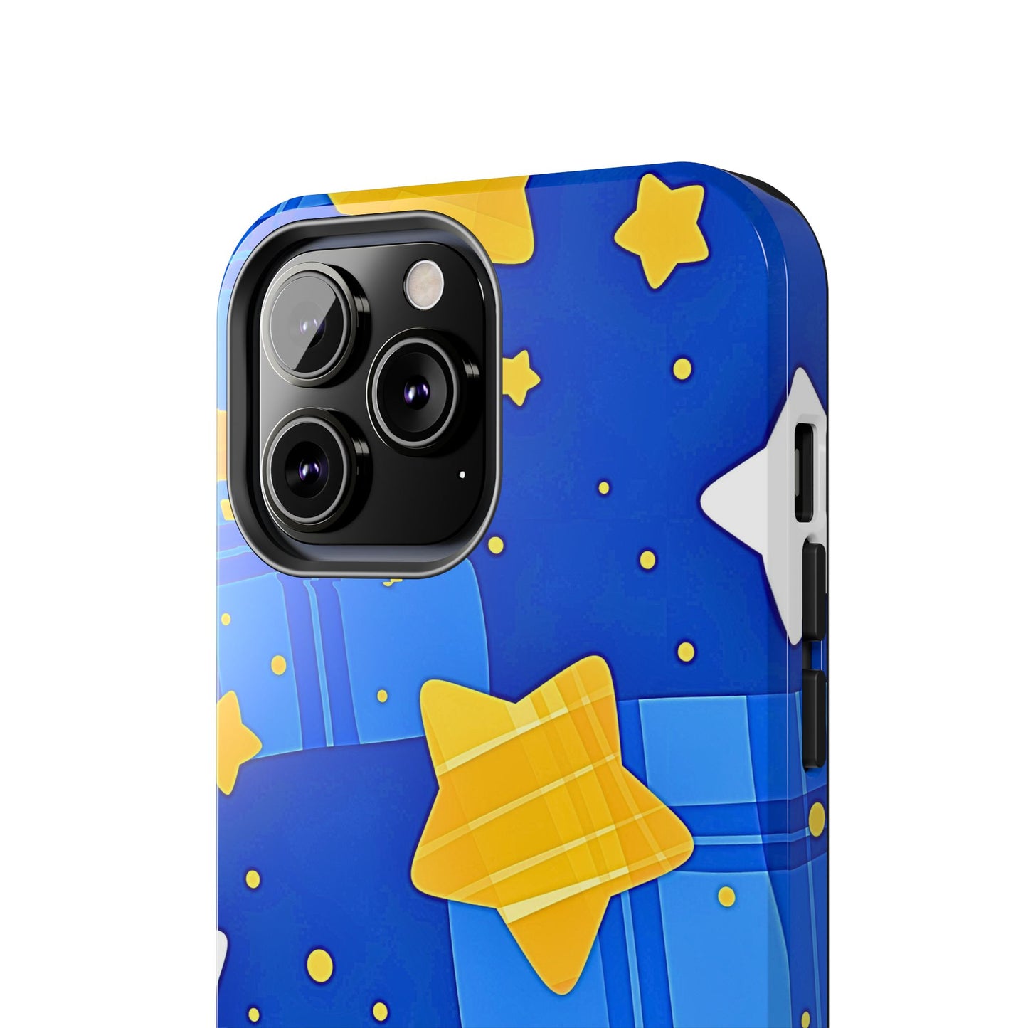 Funda resistente para teléfono con estampado de estrellas y cuadros preppy | Estética