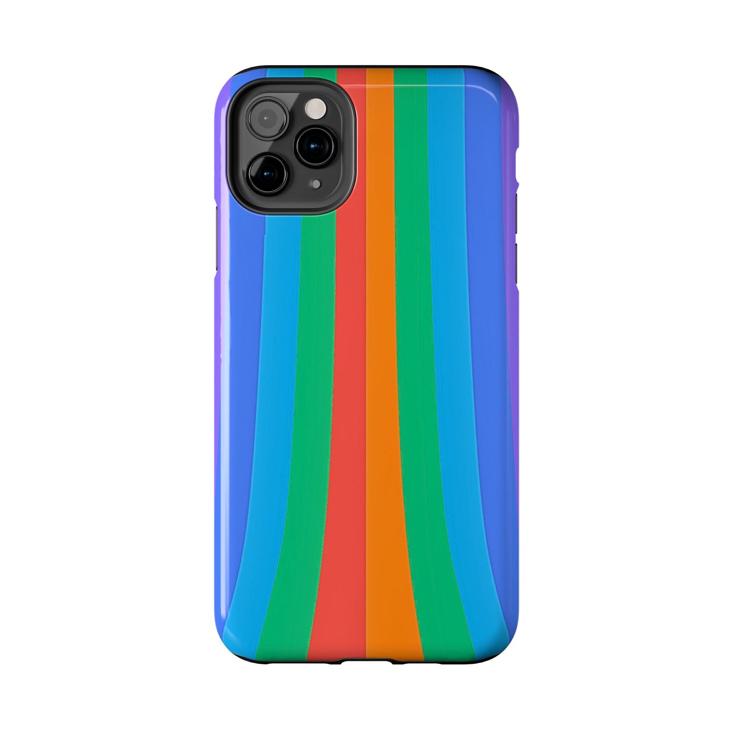 Funda resistente para teléfono con líneas de arcoíris hippies | Estética