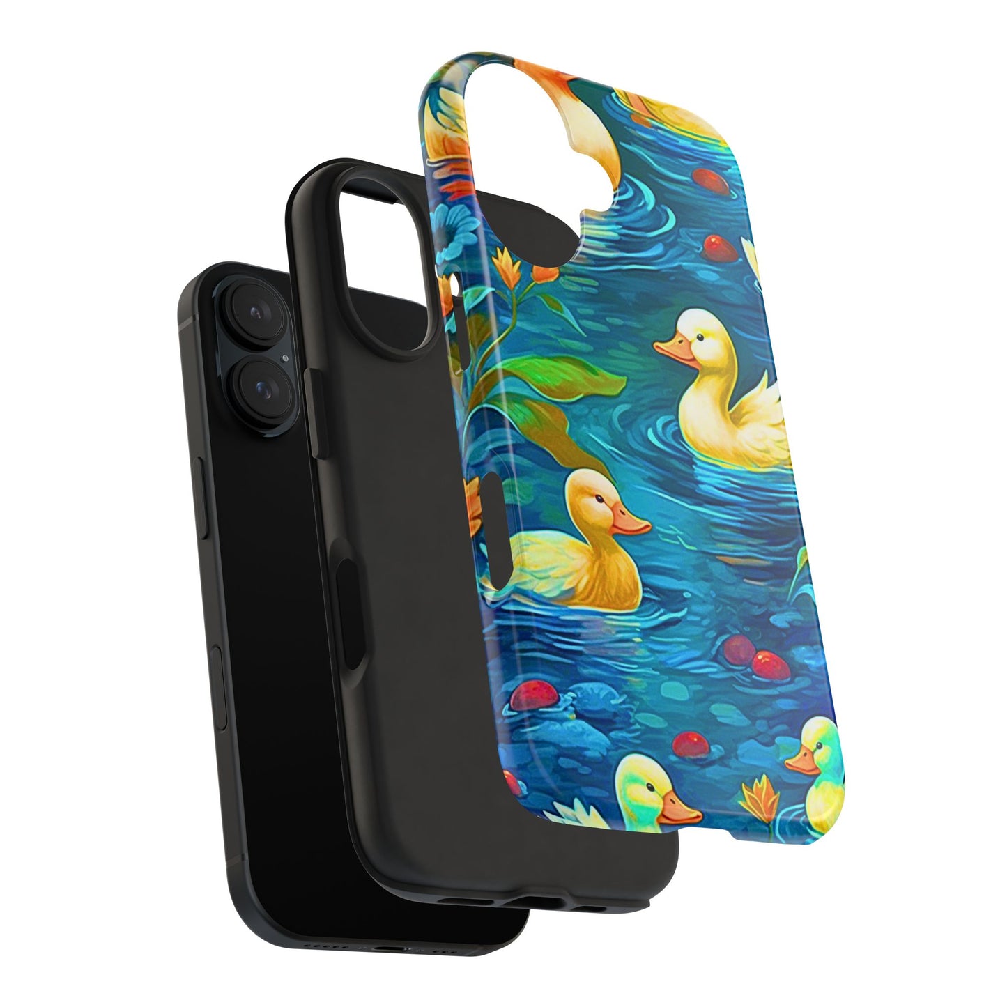 Ducks in the Pond Pattern Style Tough Phone Case | Animals