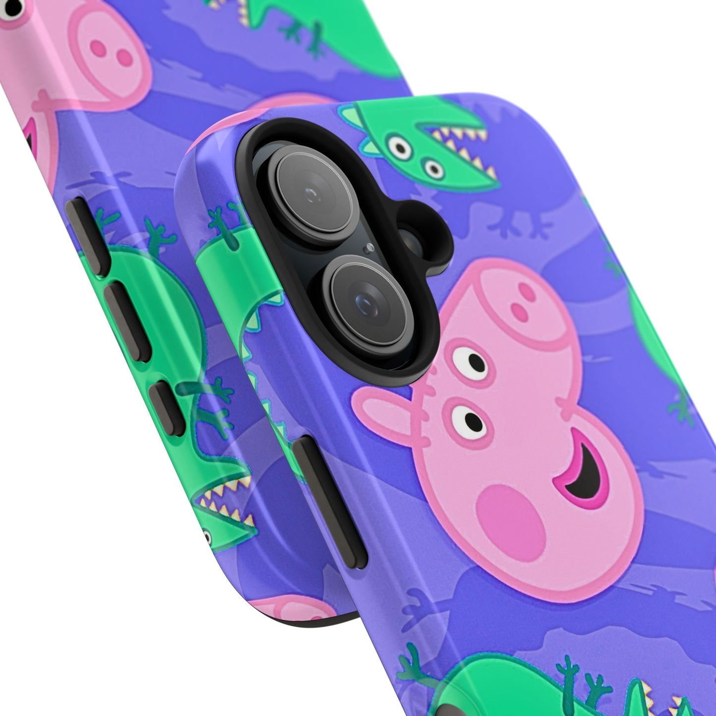 Funda rígida para móvil con diseño de dinosaurios de Peppa Pig y George | Dibujos animados - Peppa Pig