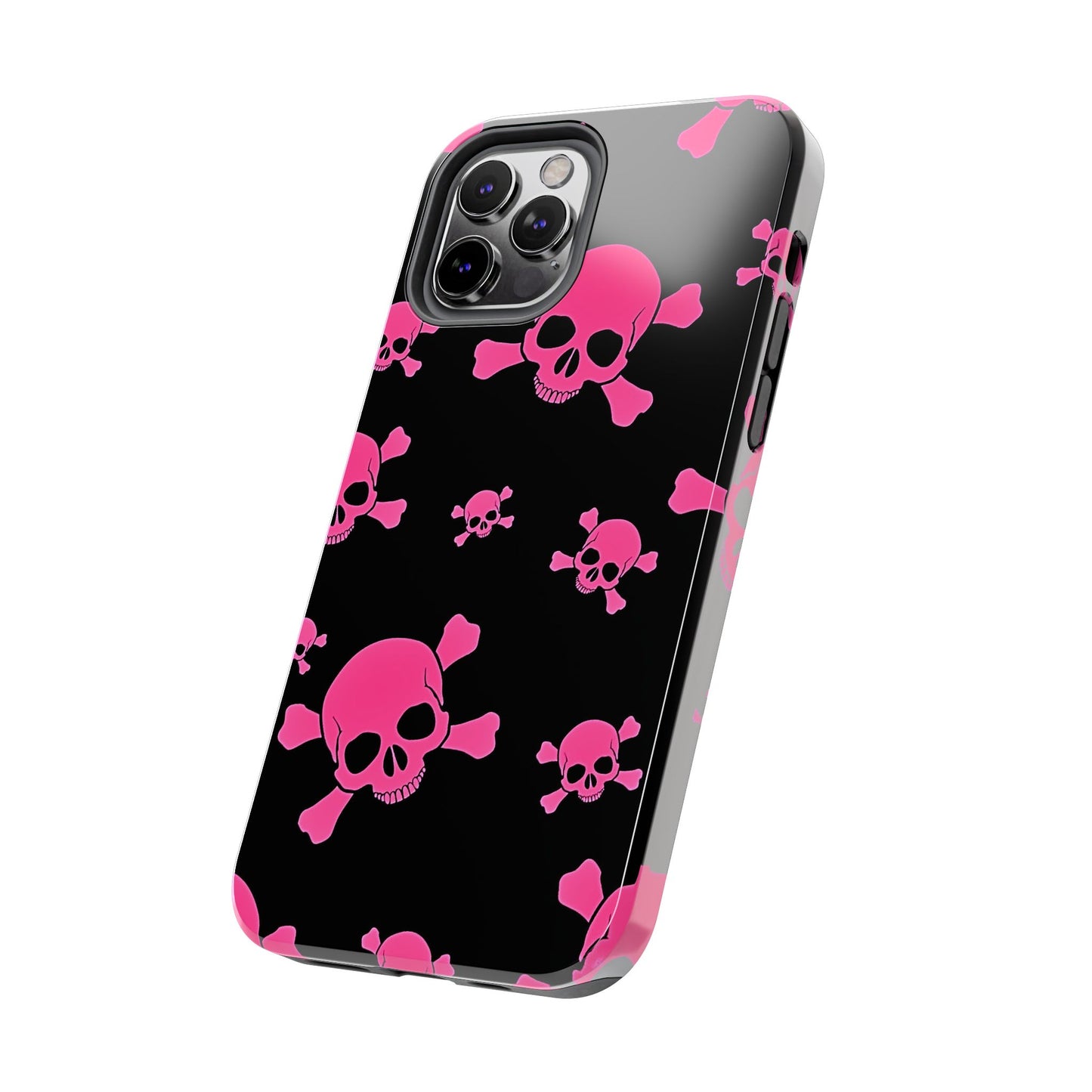 Pink Skull Emo Style Tough Phone Case | Aesthetic