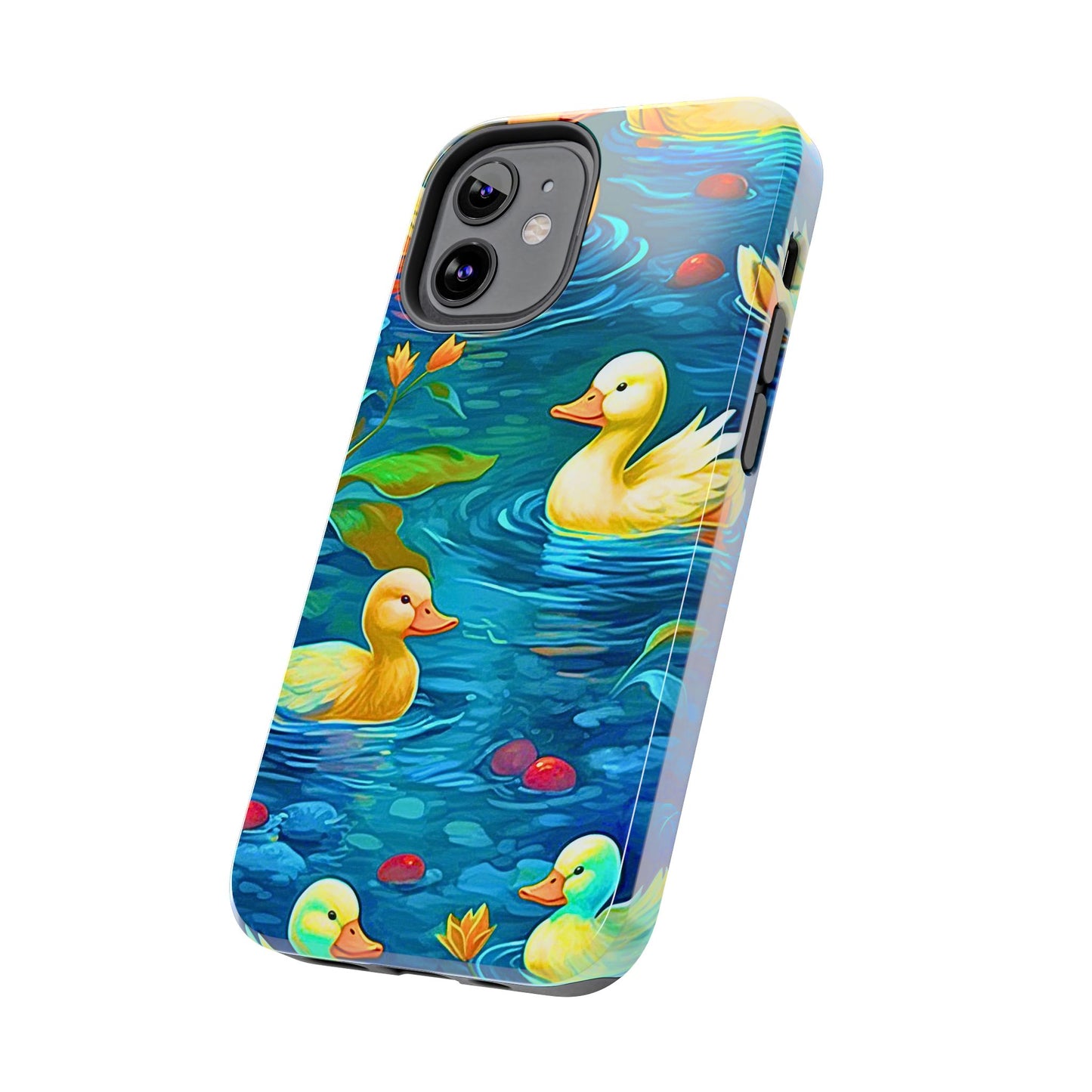 Ducks in the Pond Pattern Style Tough Phone Case | Animals