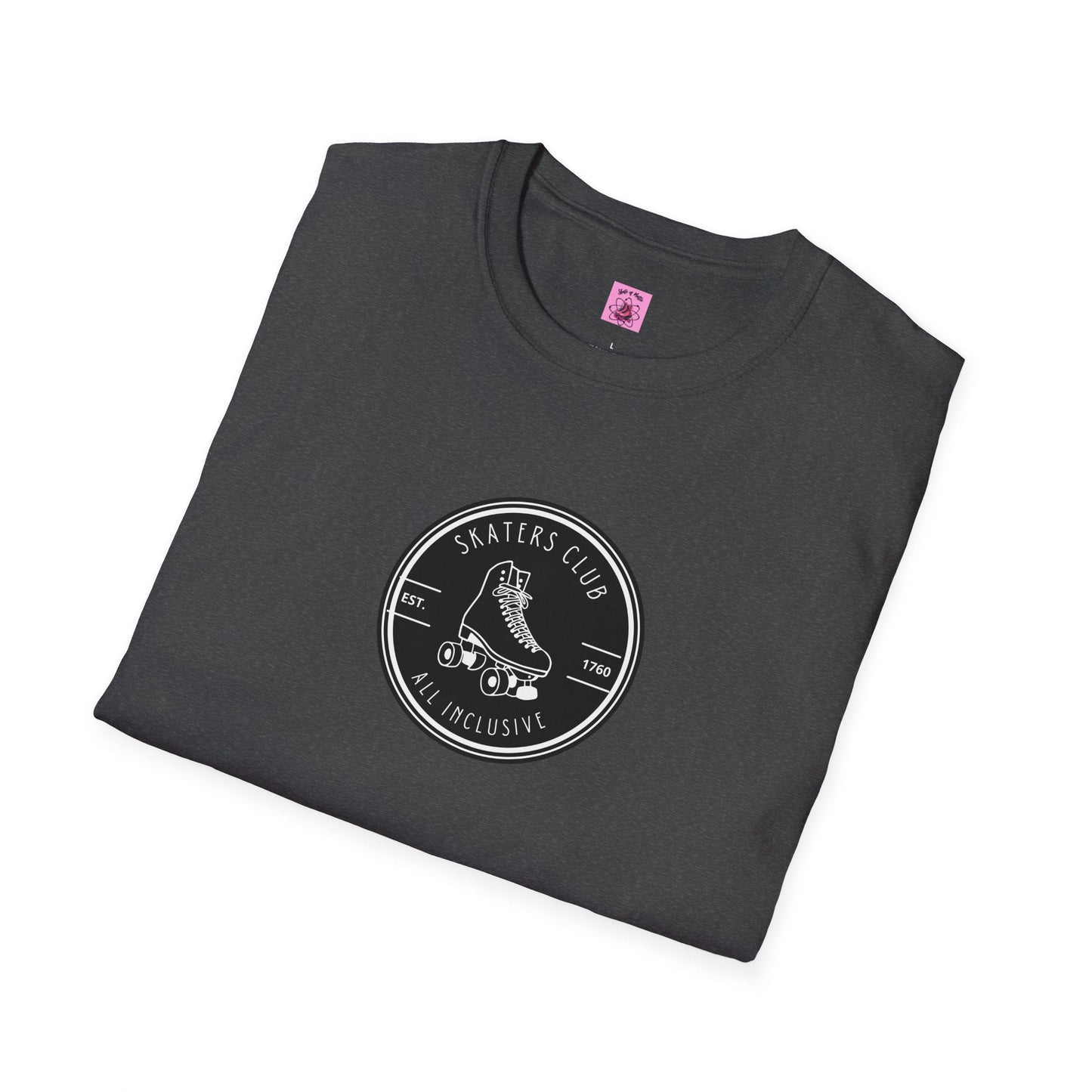 Round Black Skaters Club Unisex T-Shirt
