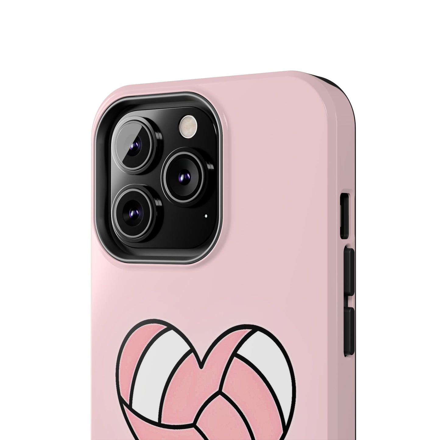 Pink Volleyball Heart Tough Phone Case | Aesthetic