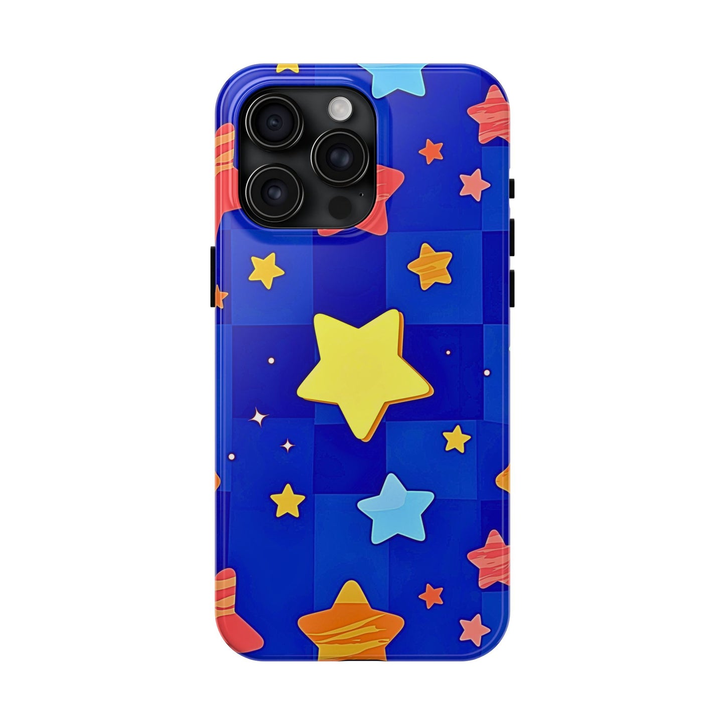 Vibrant Preppy Stars Pattern Tough Phone Case | Aesthetic