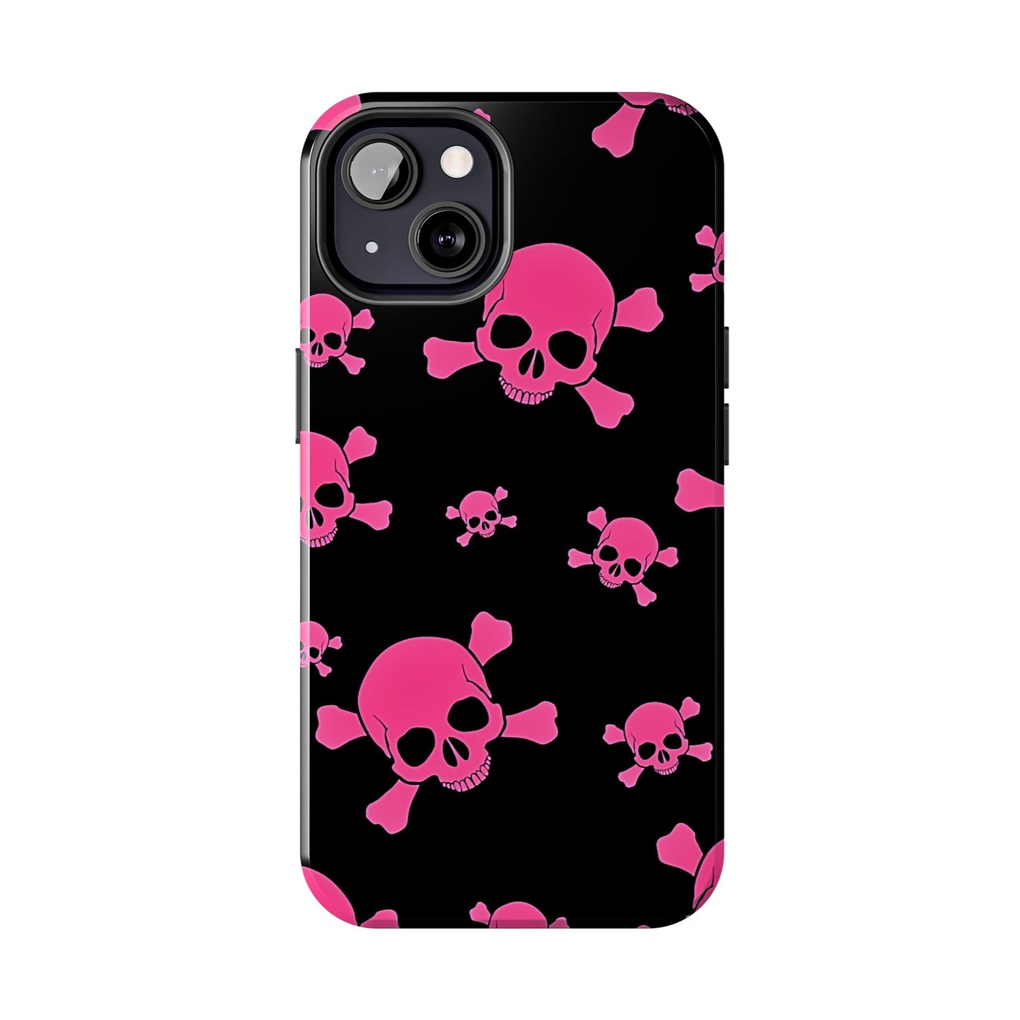 Pink Skull Emo Style Tough Phone Case | Aesthetic