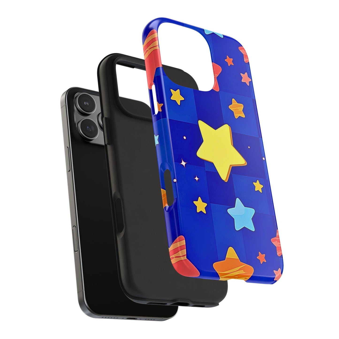 Vibrant Preppy Stars Pattern Tough Phone Case | Aesthetic
